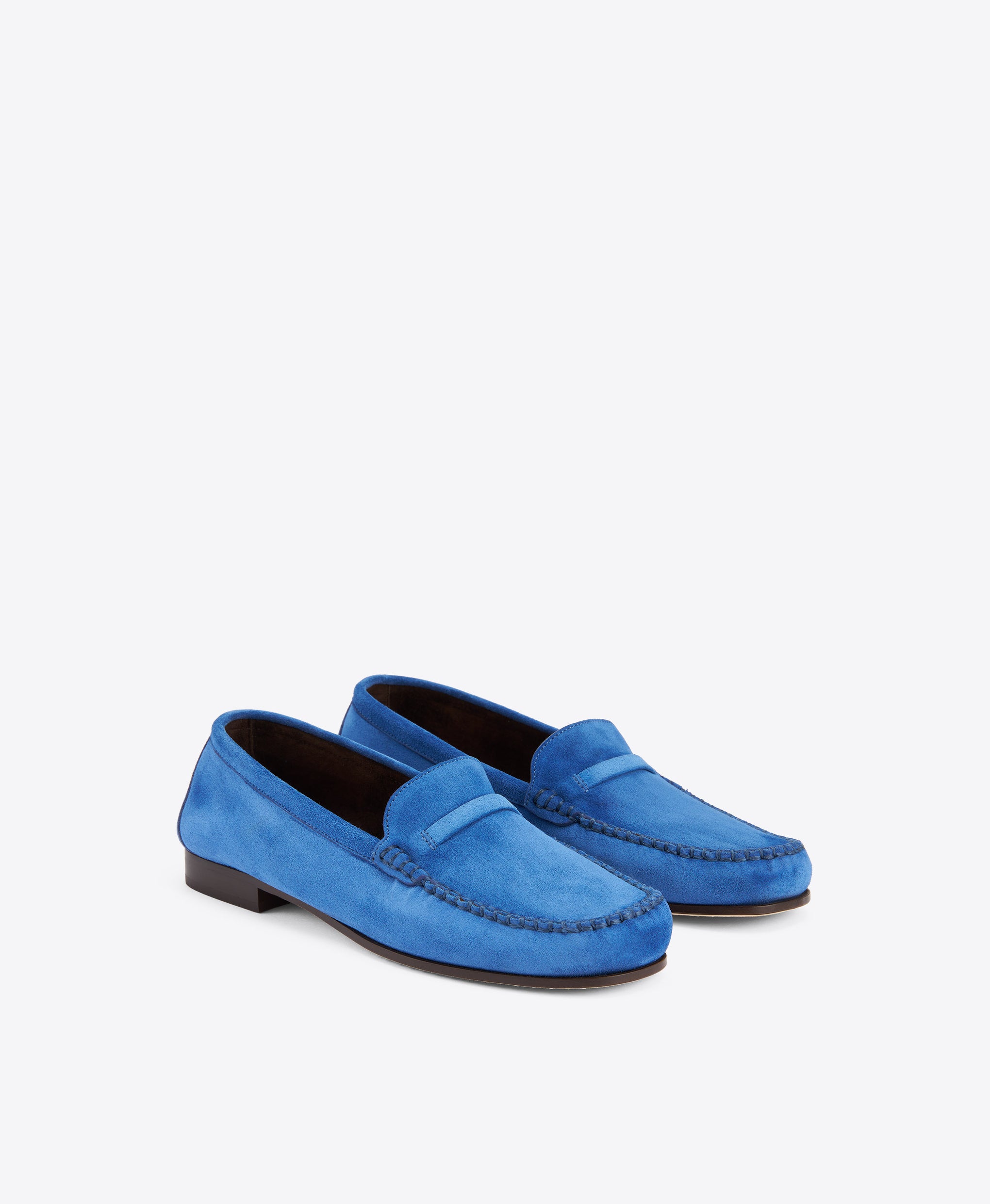 Knightsbridge Blue Suede Loafers