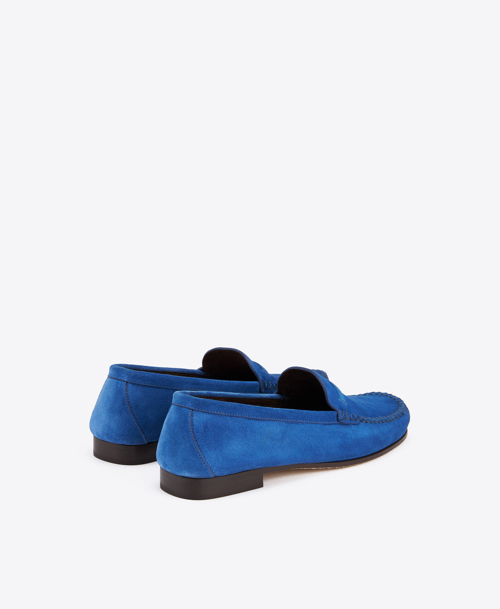 Knightsbridge Blue Suede Loafers