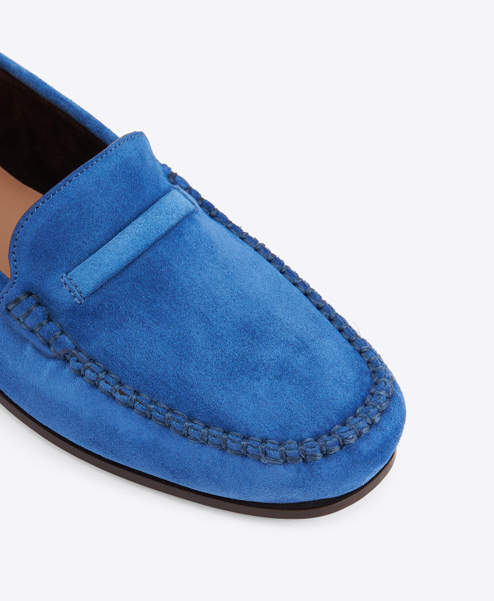 Knightsbridge Blue Suede Loafers