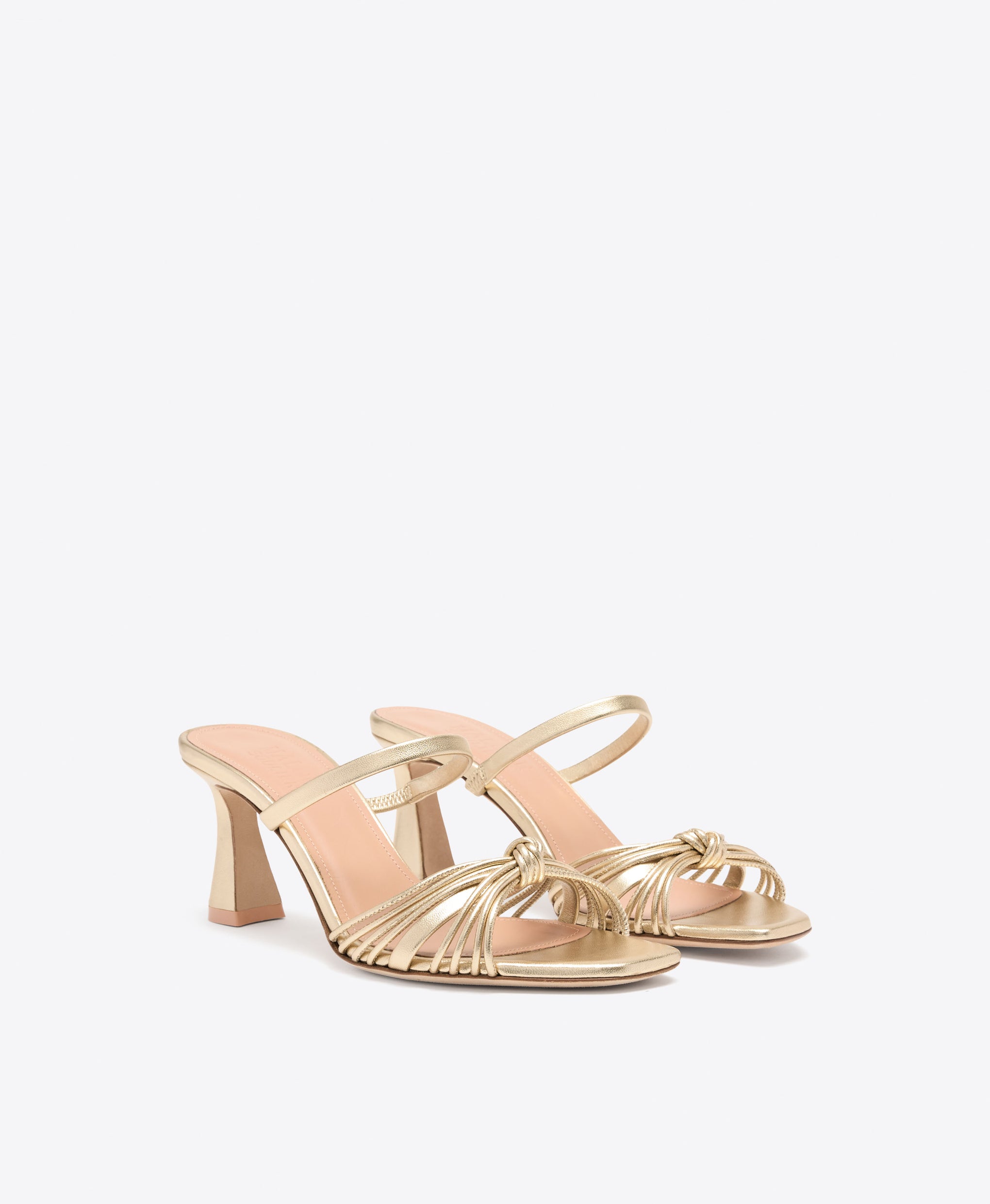 Lucinda 70 Gold Metallic Leather Block Heel Sandals Malone Souliers