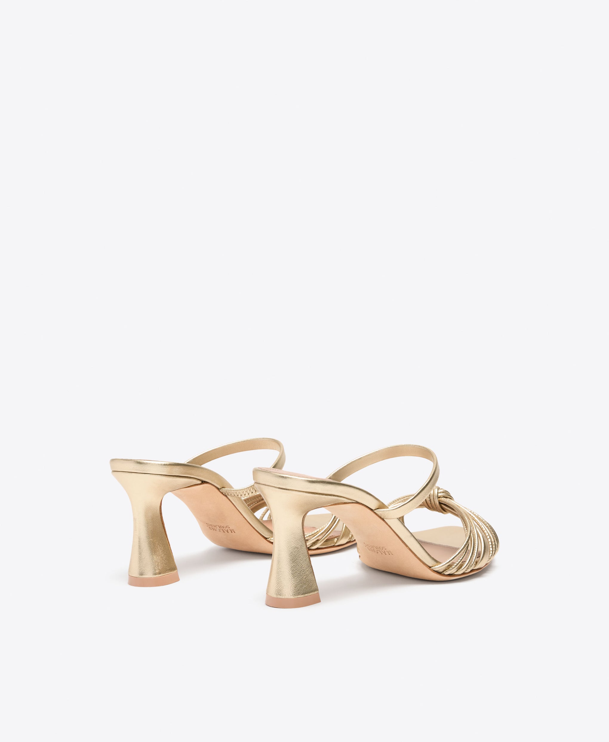 Lucinda 70 Gold Metallic Leather Block Heel Sandals Malone Souliers