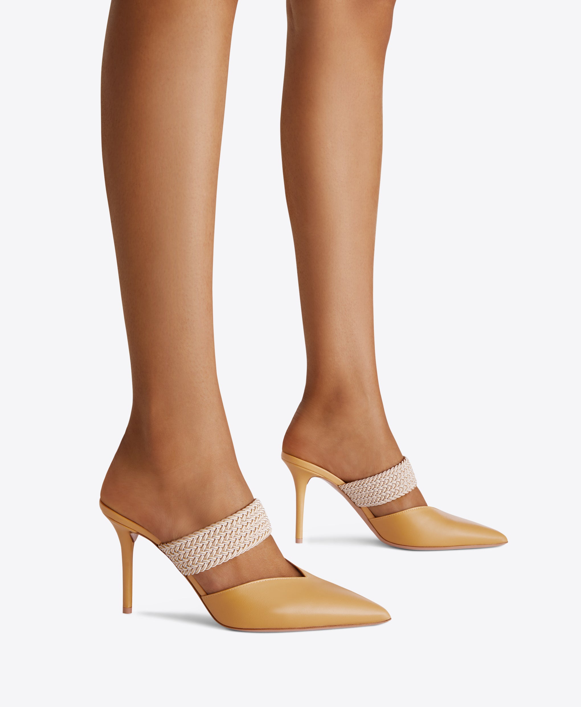 Malone Souliers Maisie 85mm Sepia Leather Heeled Mules