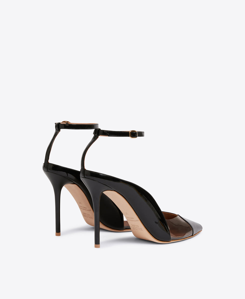 Women's Black PVC Heeled Pumps Malone Souliers