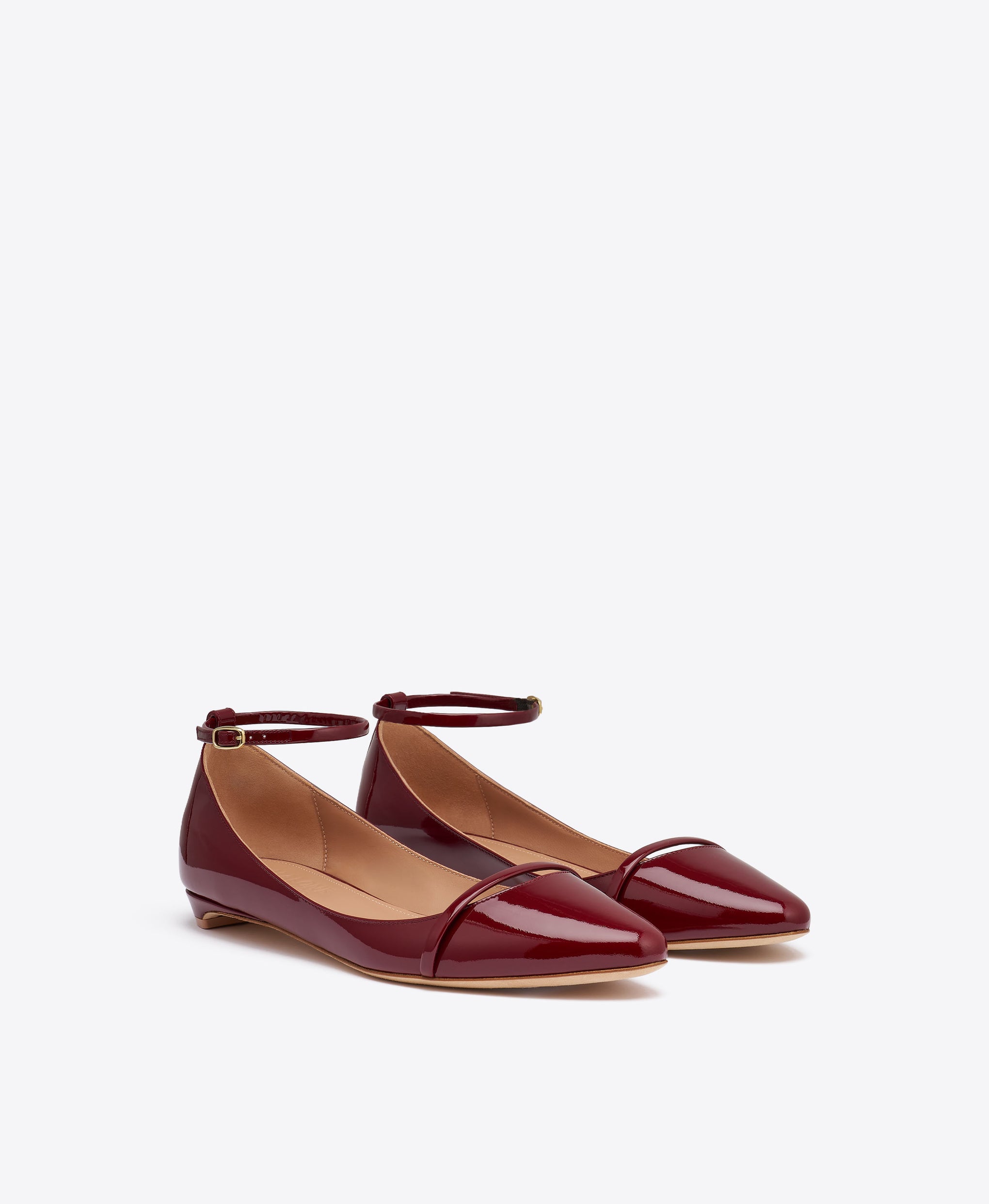 Mary Red Patent Flat Pumps Malone Souliers