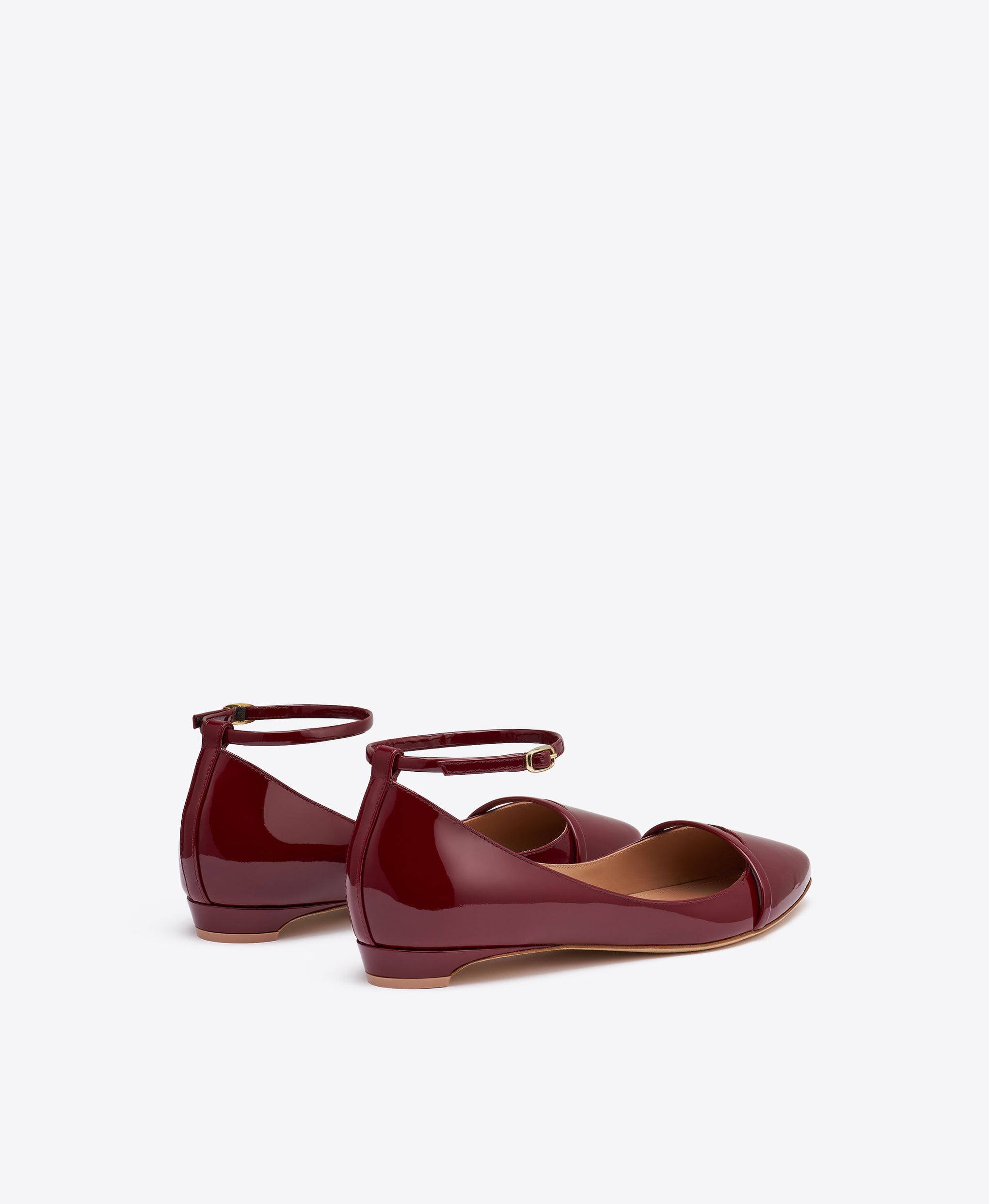 Mary Red Patent Flat Pumps Malone Souliers