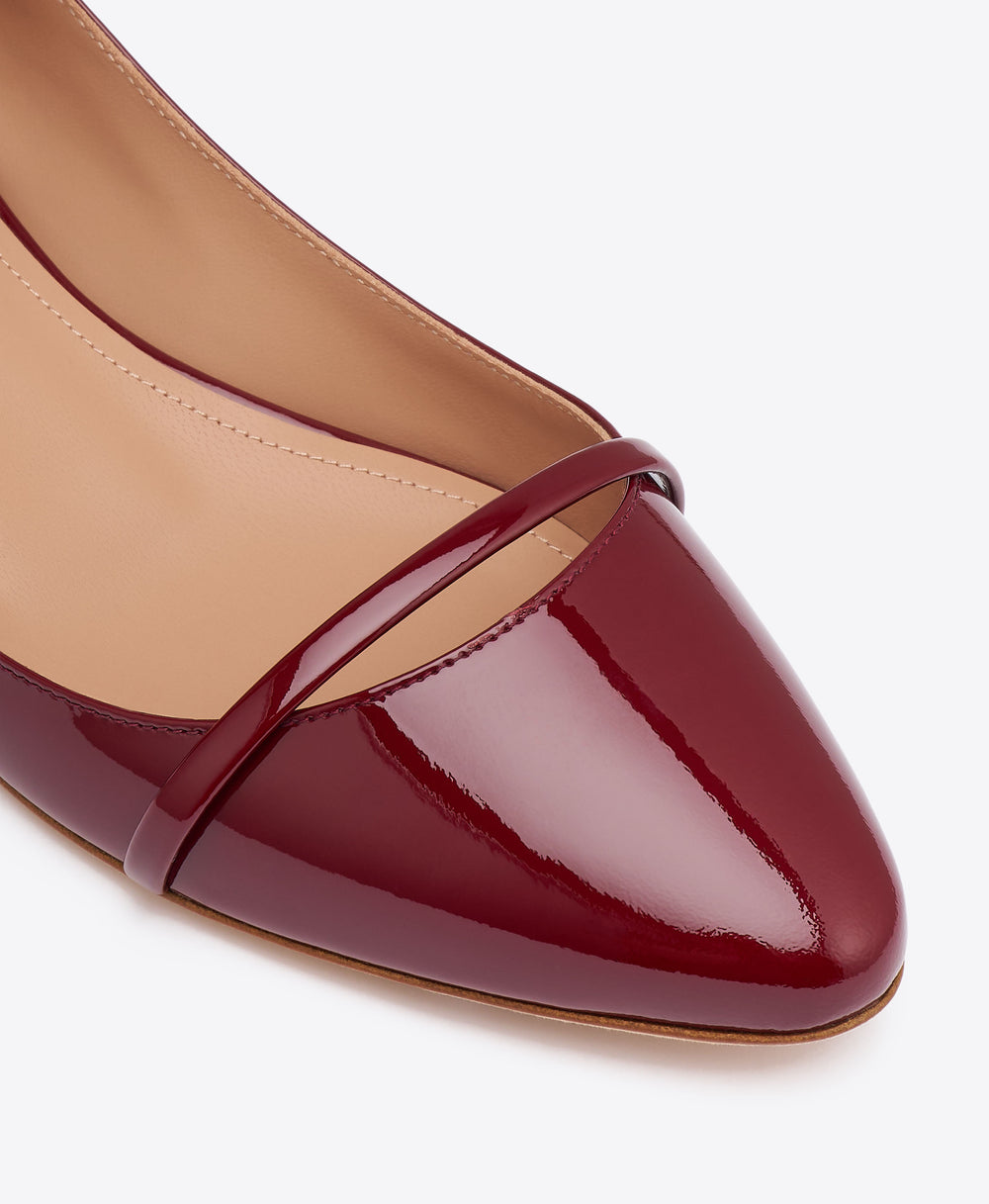 Mary Red Patent Flat Pumps Malone Souliers