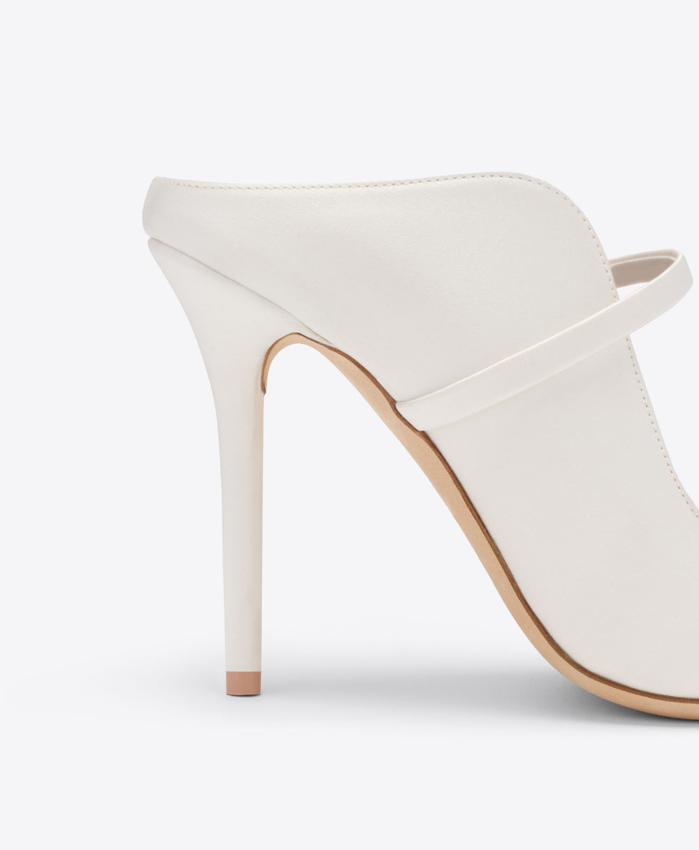 Malone Souliers Bridal Maureen 100 White Satin Mules