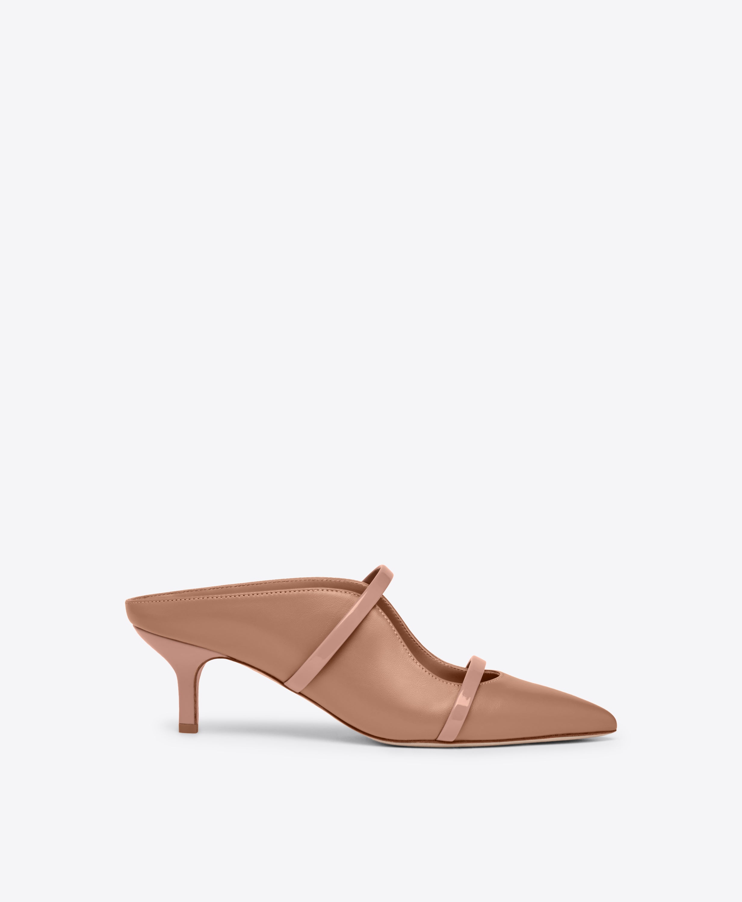 Maureen 45 Blush Leather Kitten Heels