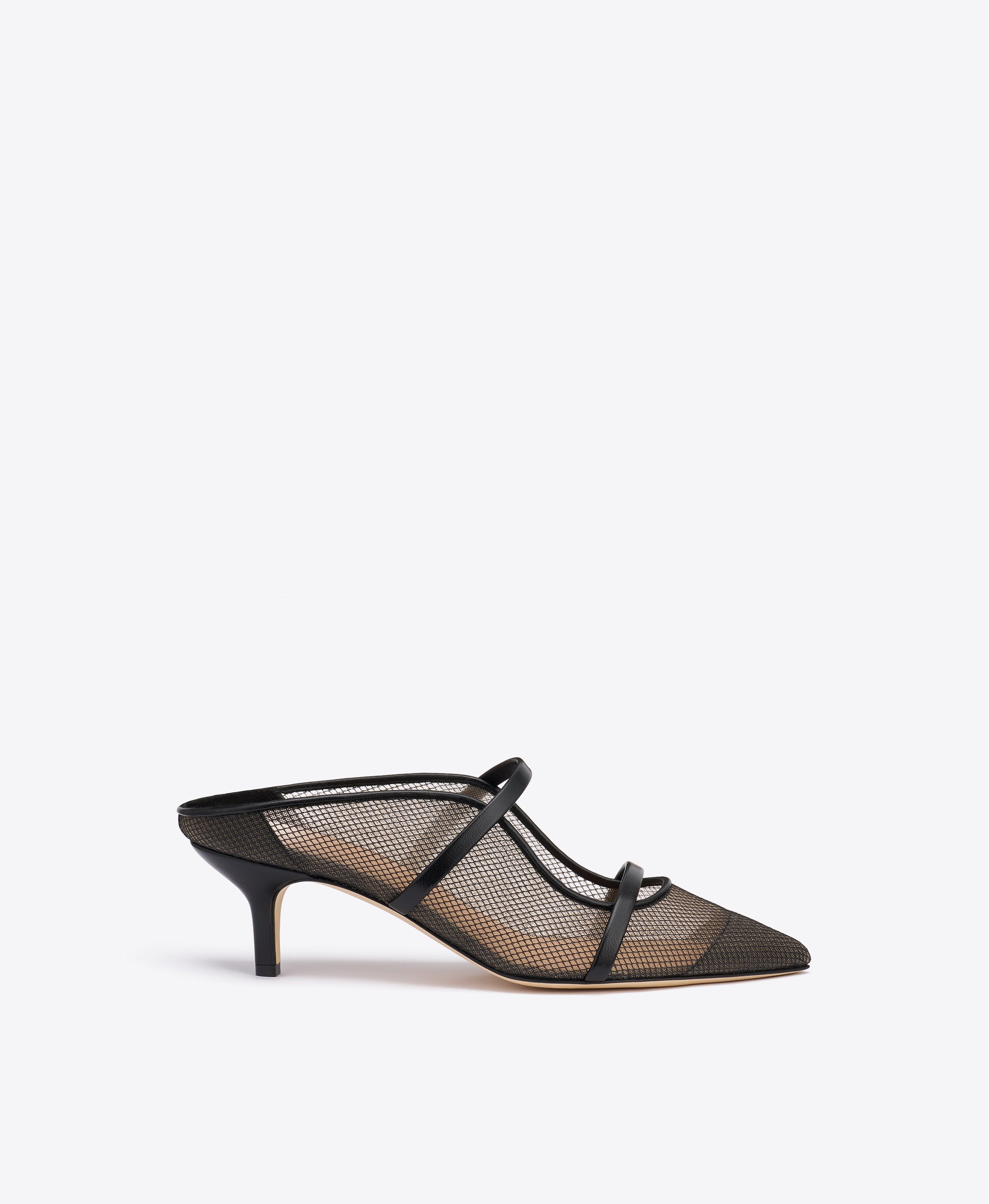 Maureen 45 Mesh Kitten Heel Mules