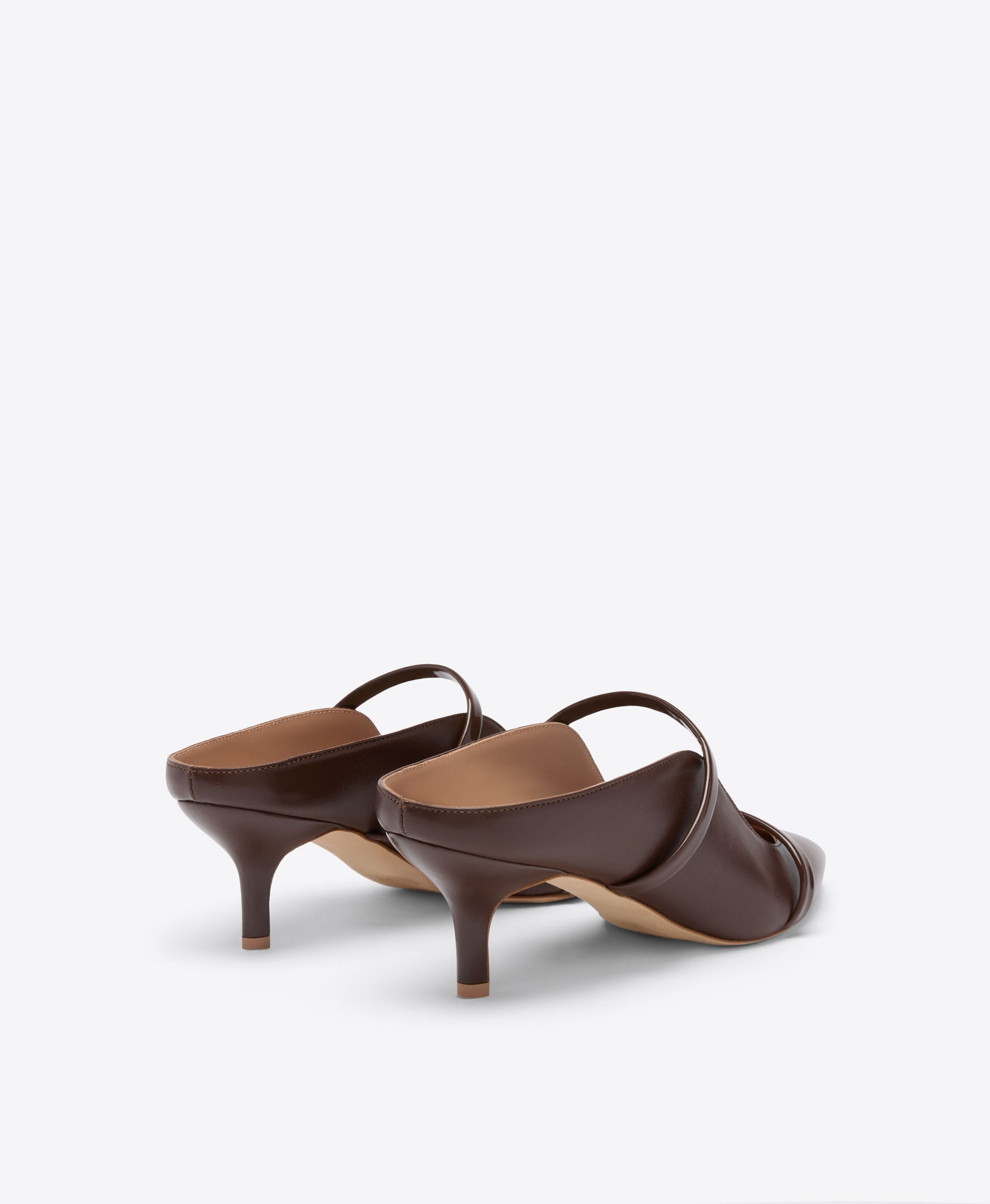 Maureen 45 Dark Brown Leather Kitten Heels Malone Souliers