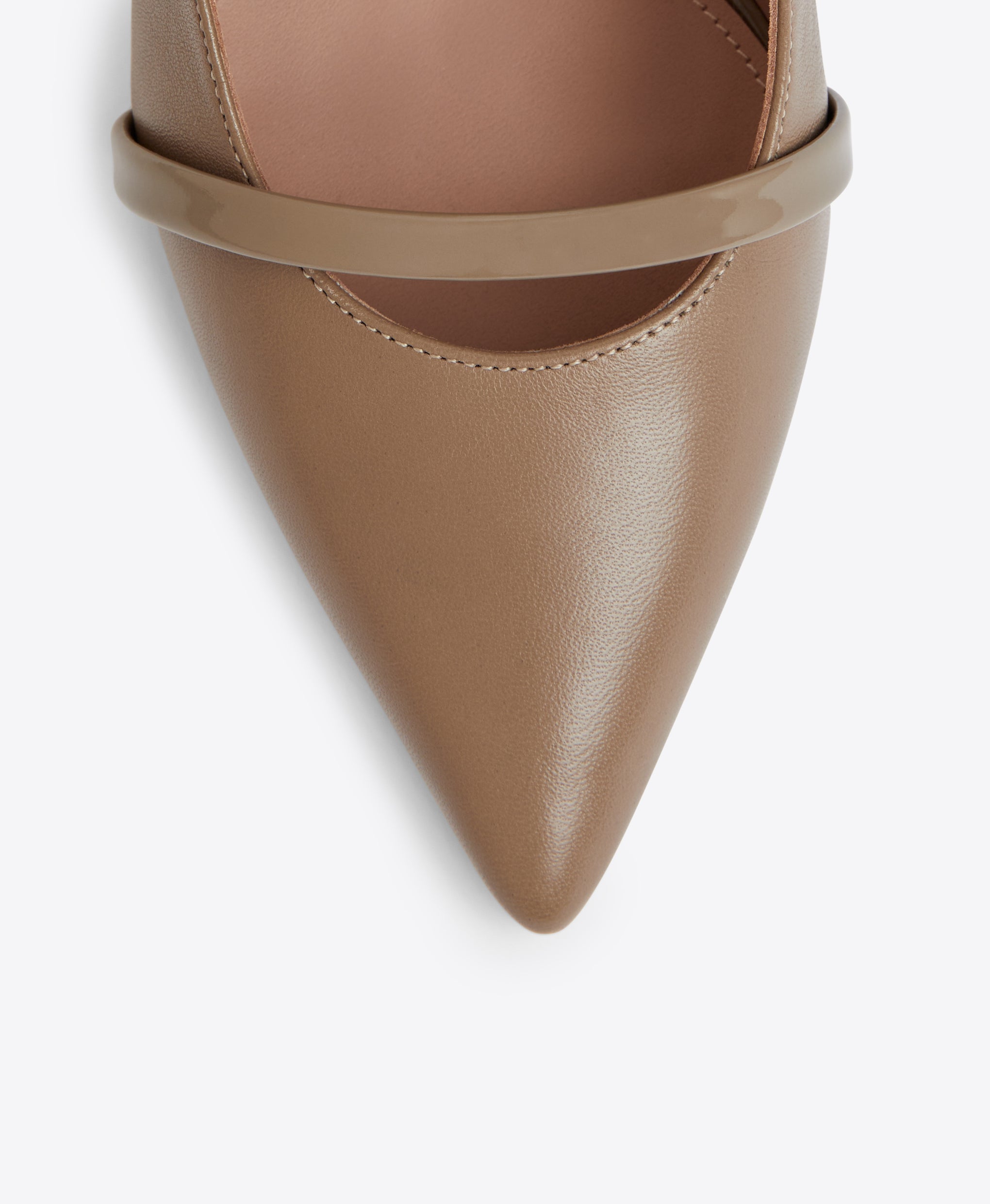 Maureen 70 Taupe Leather Heeled Mules | Malone Souliers