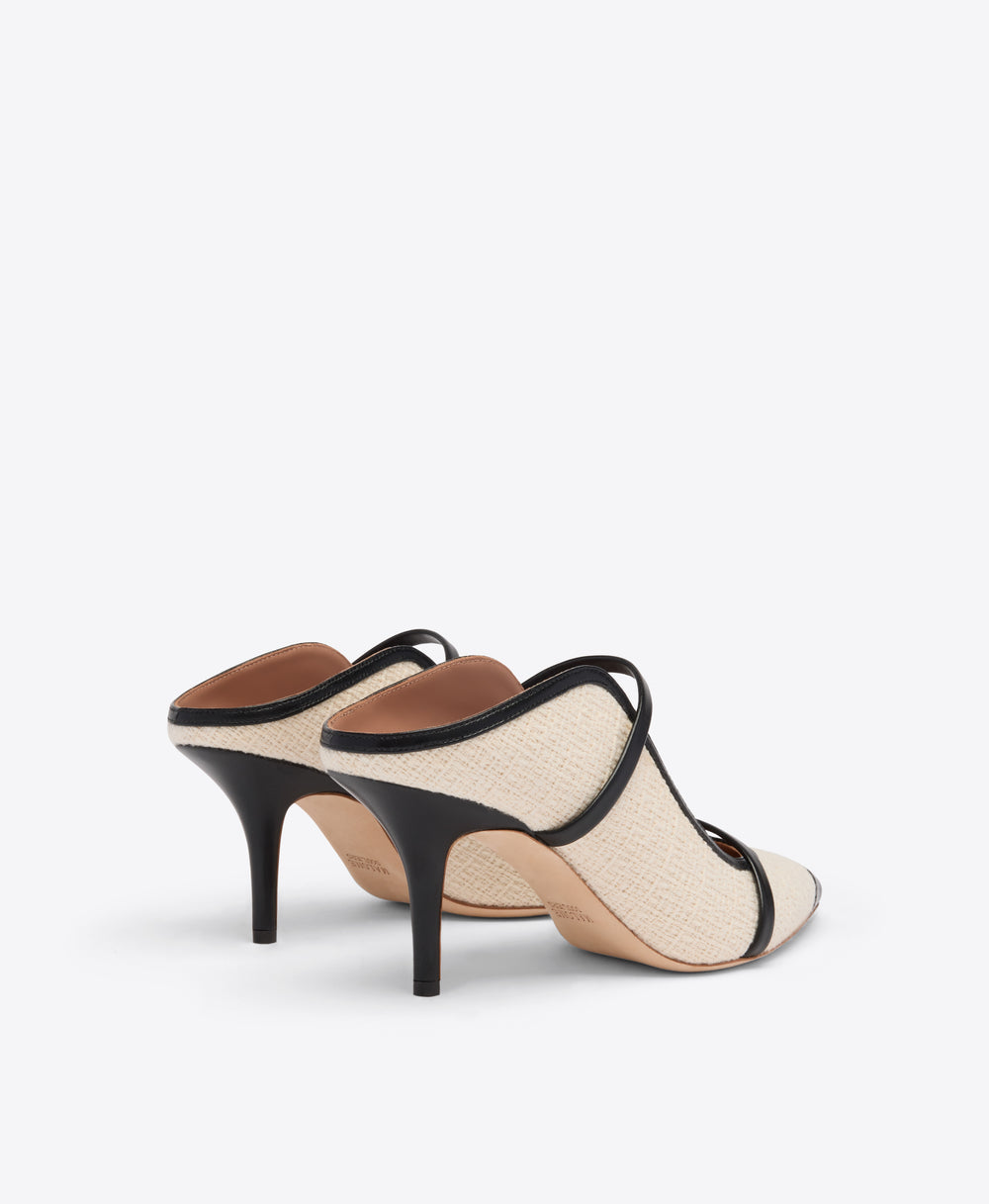 Maureen 70 Cream Cotton BouclŽ Mules Malone Souliers
