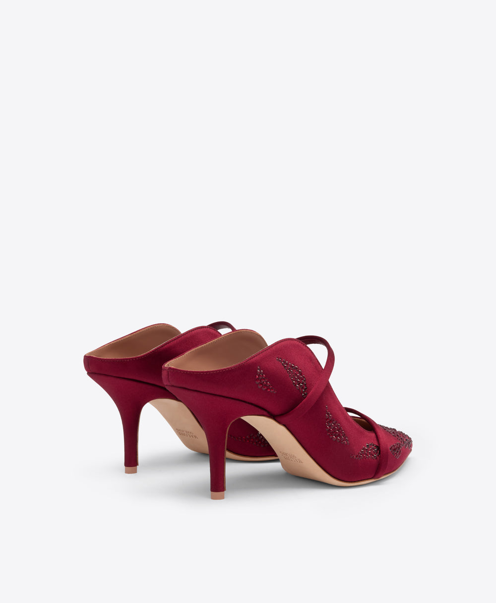 Maureen 70 Red Satin Mules Malone Souliers