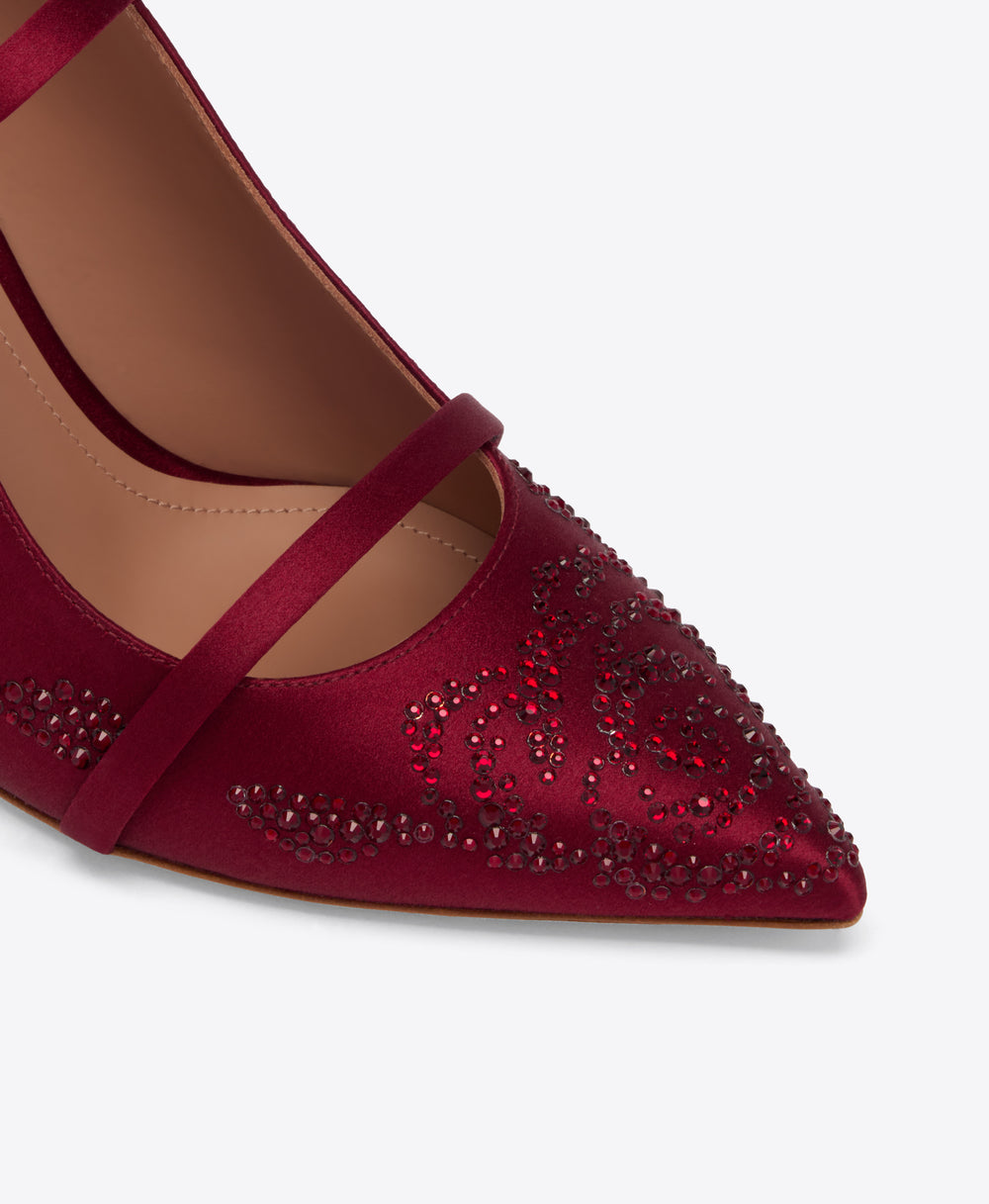 Maureen 70 Red Satin Mules Malone Souliers
