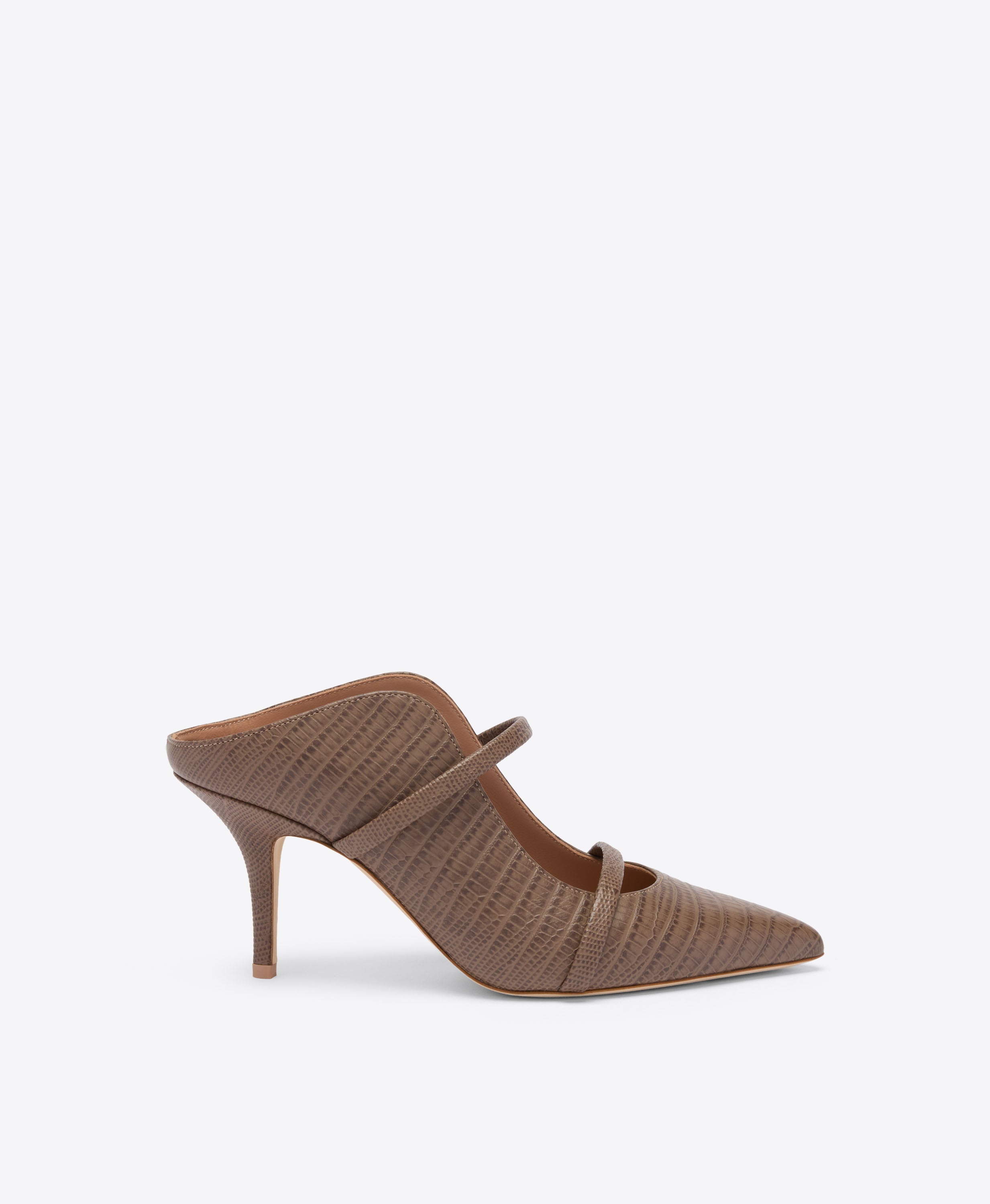 Maureen 70 Embossed Leather Mules
