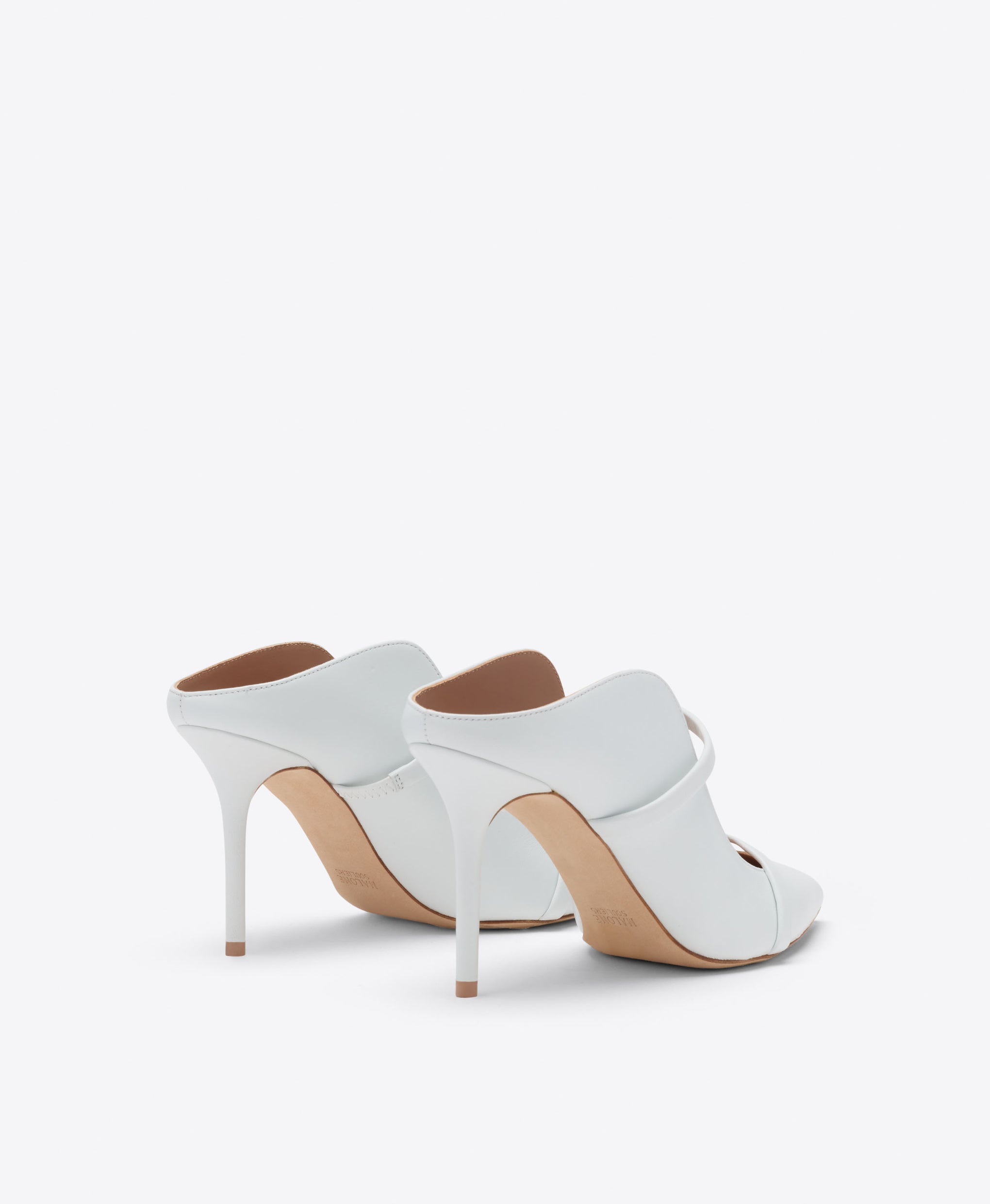Malone Souliers Bridal Maureen 70 White Leather Mules