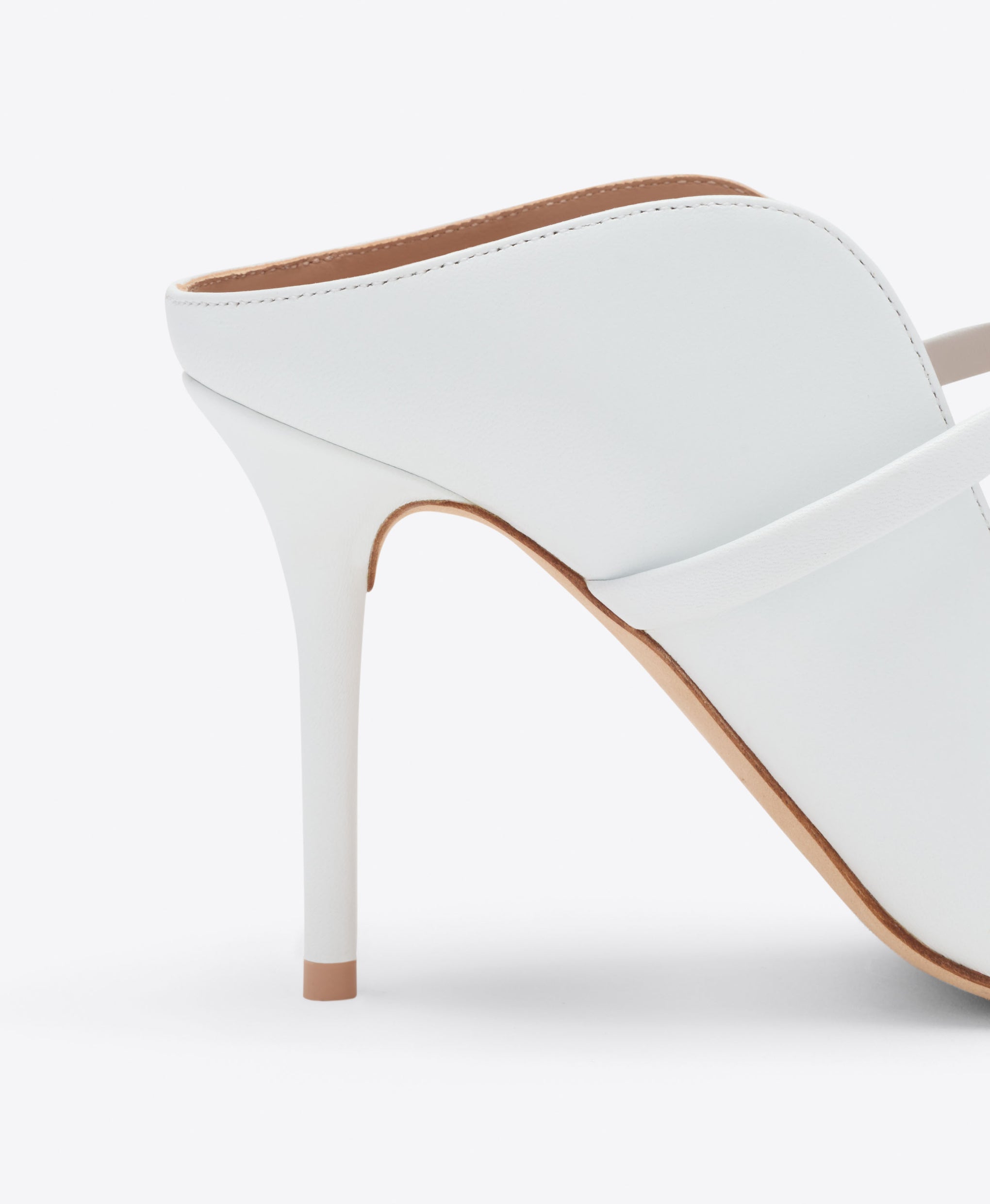 Malone Souliers Bridal Maureen 70 White Leather Mules