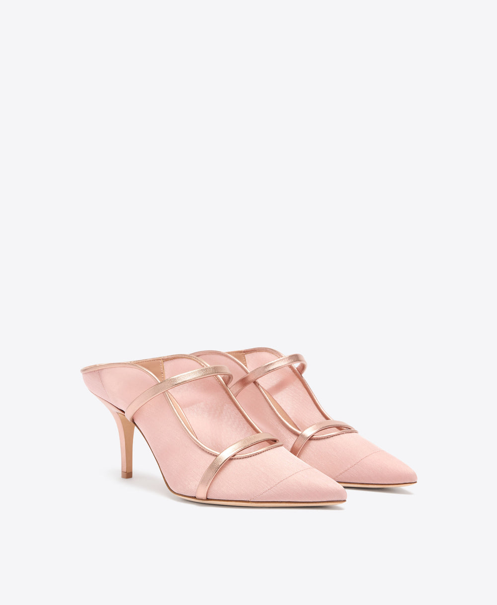 Maureen 70 Pink Shimmer Organza Mules Malone Souliers