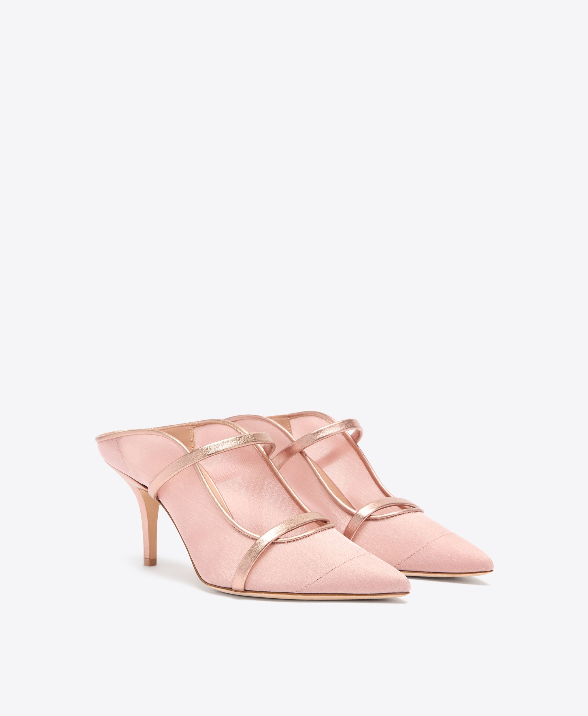 Maureen 70 Pink Shimmer Organza Mules Malone Souliers
