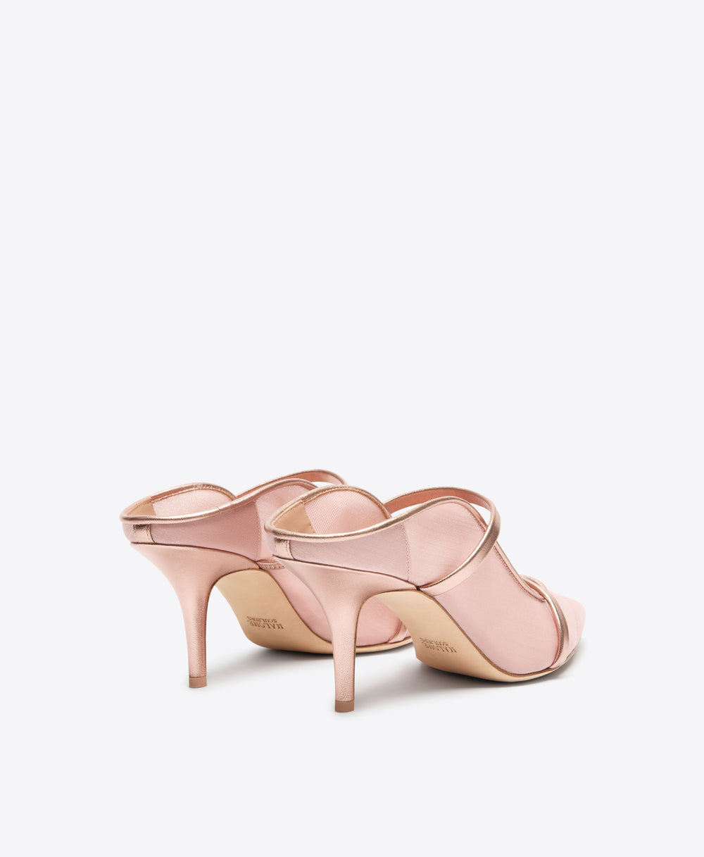 Maureen 70 Pink Shimmer Organza Mules Malone Souliers