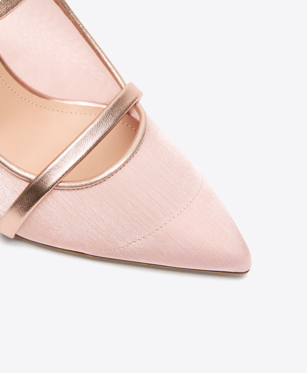 Maureen 70 Pink Shimmer Organza Mules Malone Souliers
