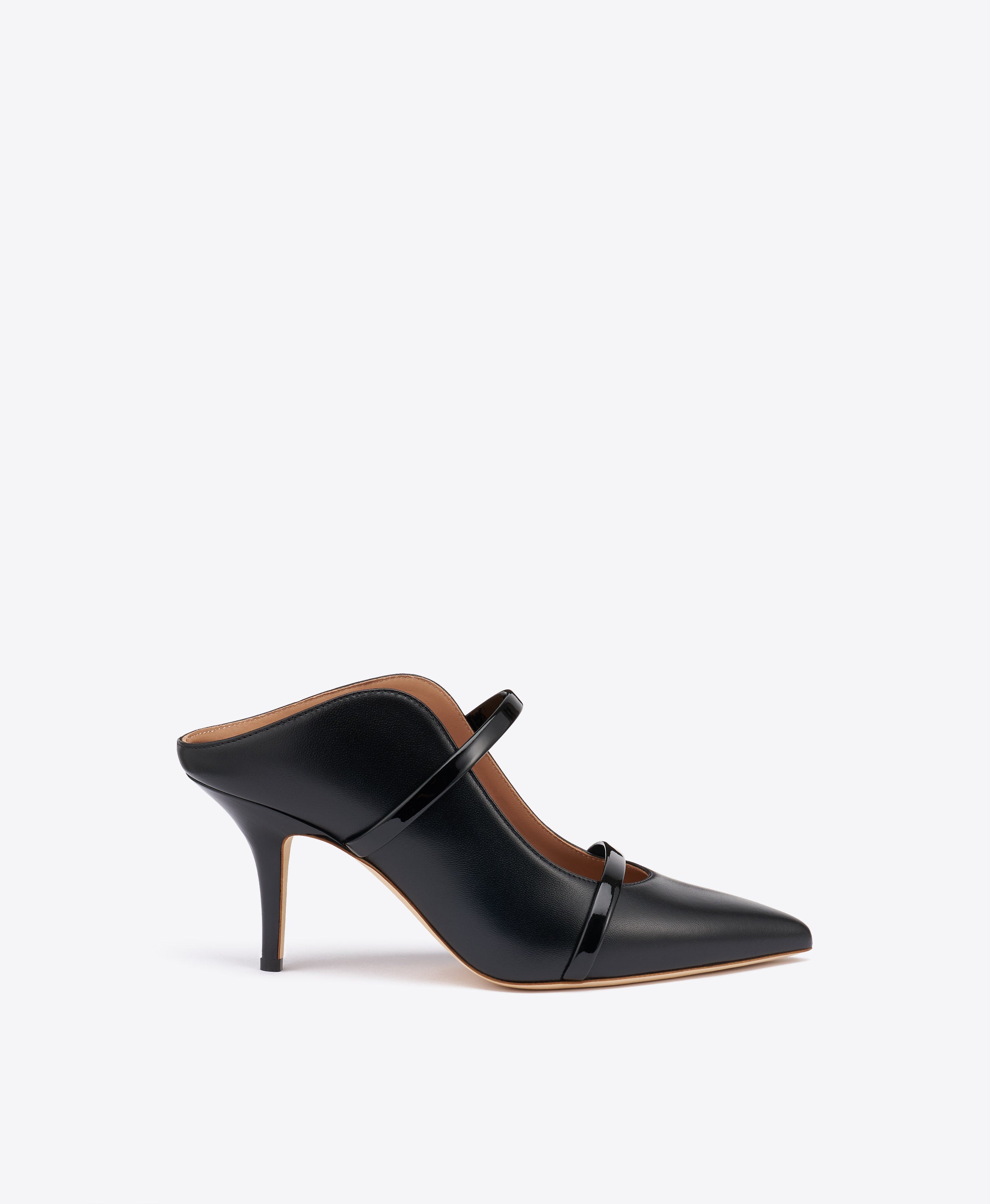 Maureen 70 Leather Heeled Mules