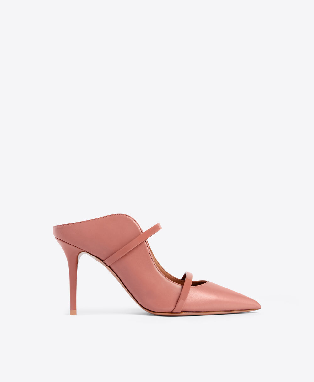 Maureen 85 Deep Blush Leather Mules Malone Souliers