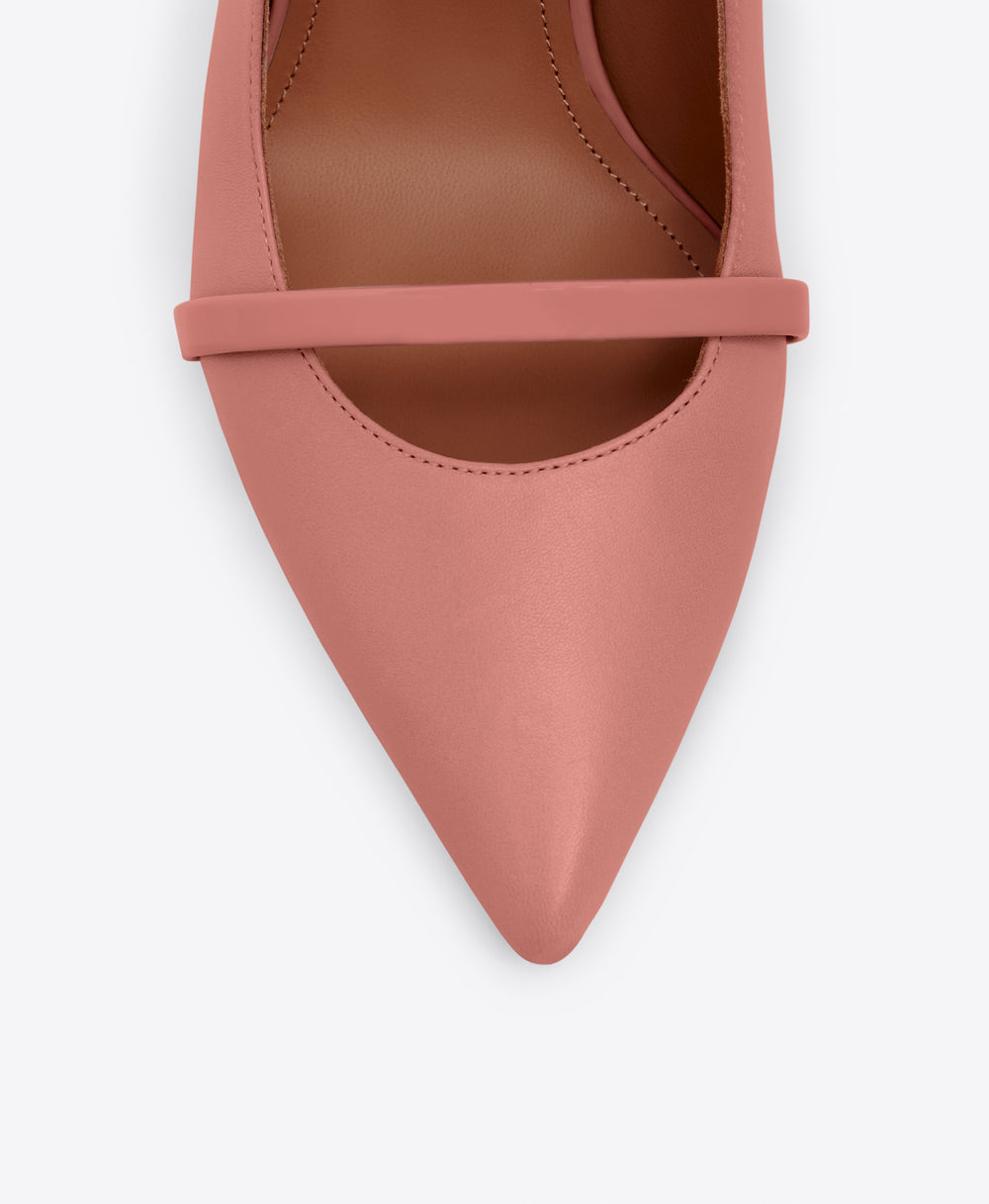 Maureen 85 Deep Blush Leather Mules Malone Souliers