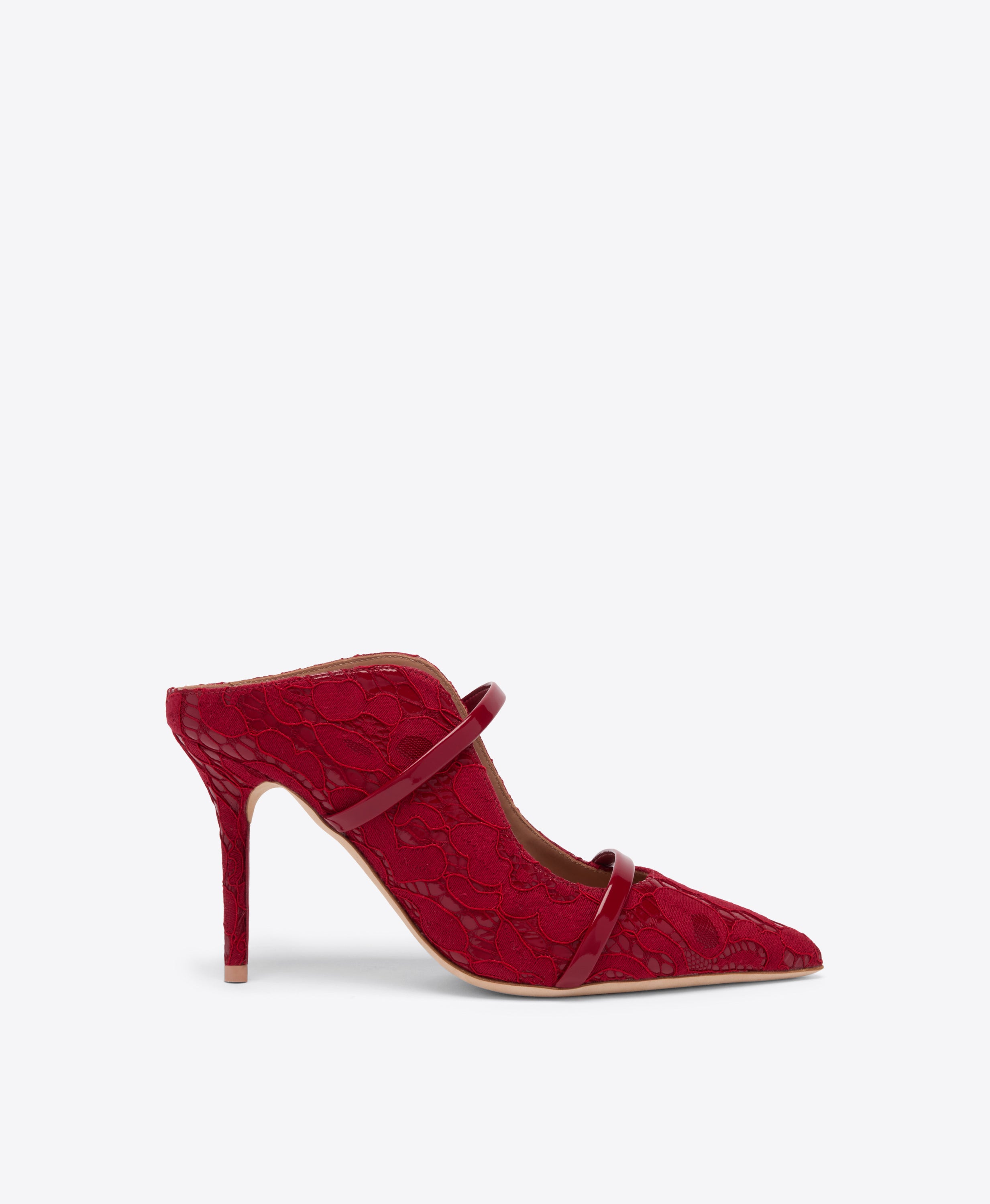 Maureen 85 Lace Gloss Mules