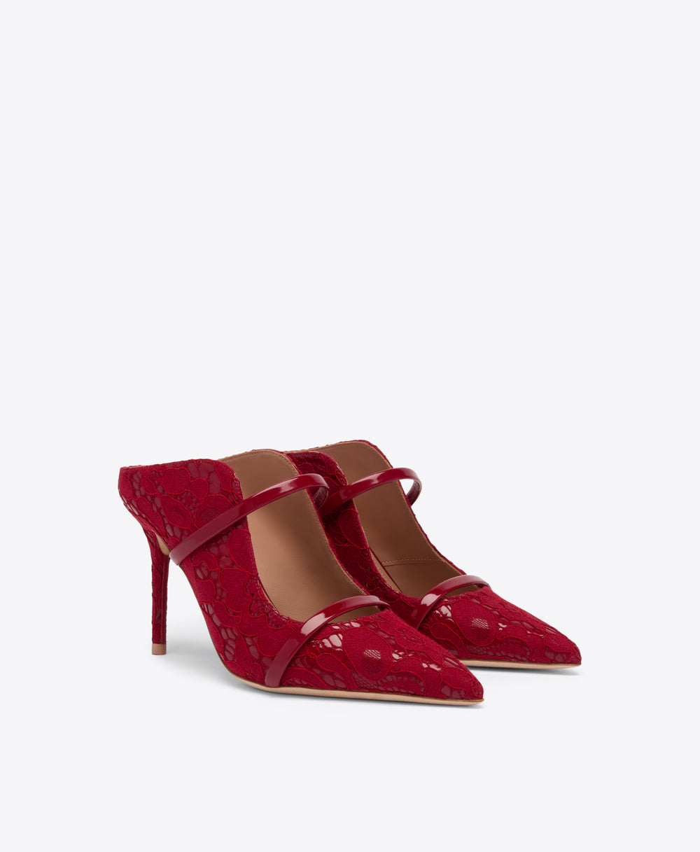 Maureen 85 Red Gloss Mules Malone Souliers