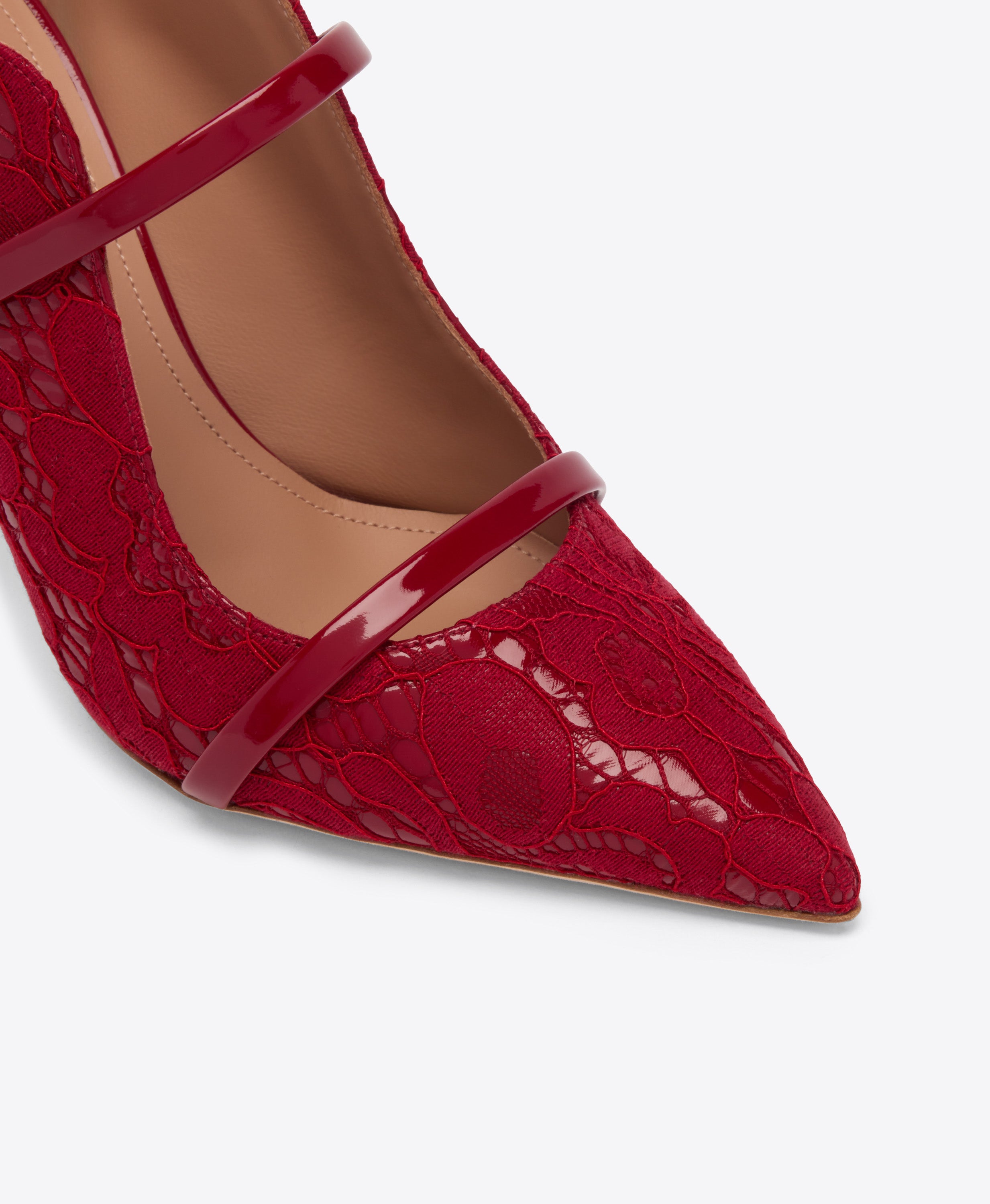 Maureen 85 Red Gloss Mules | Malone Souliers