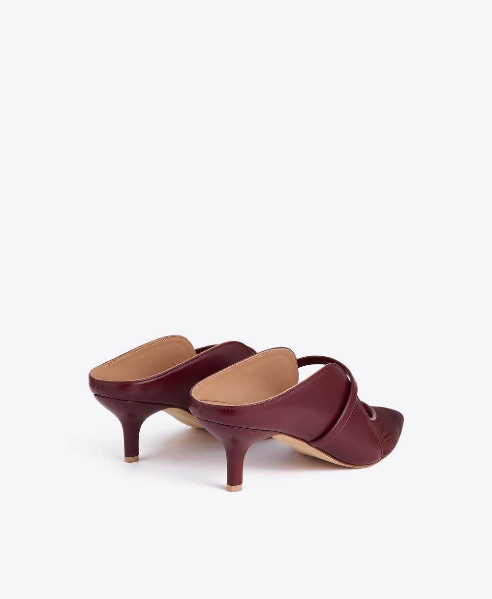Maureen Arc 45 Burgundy Leather Mules