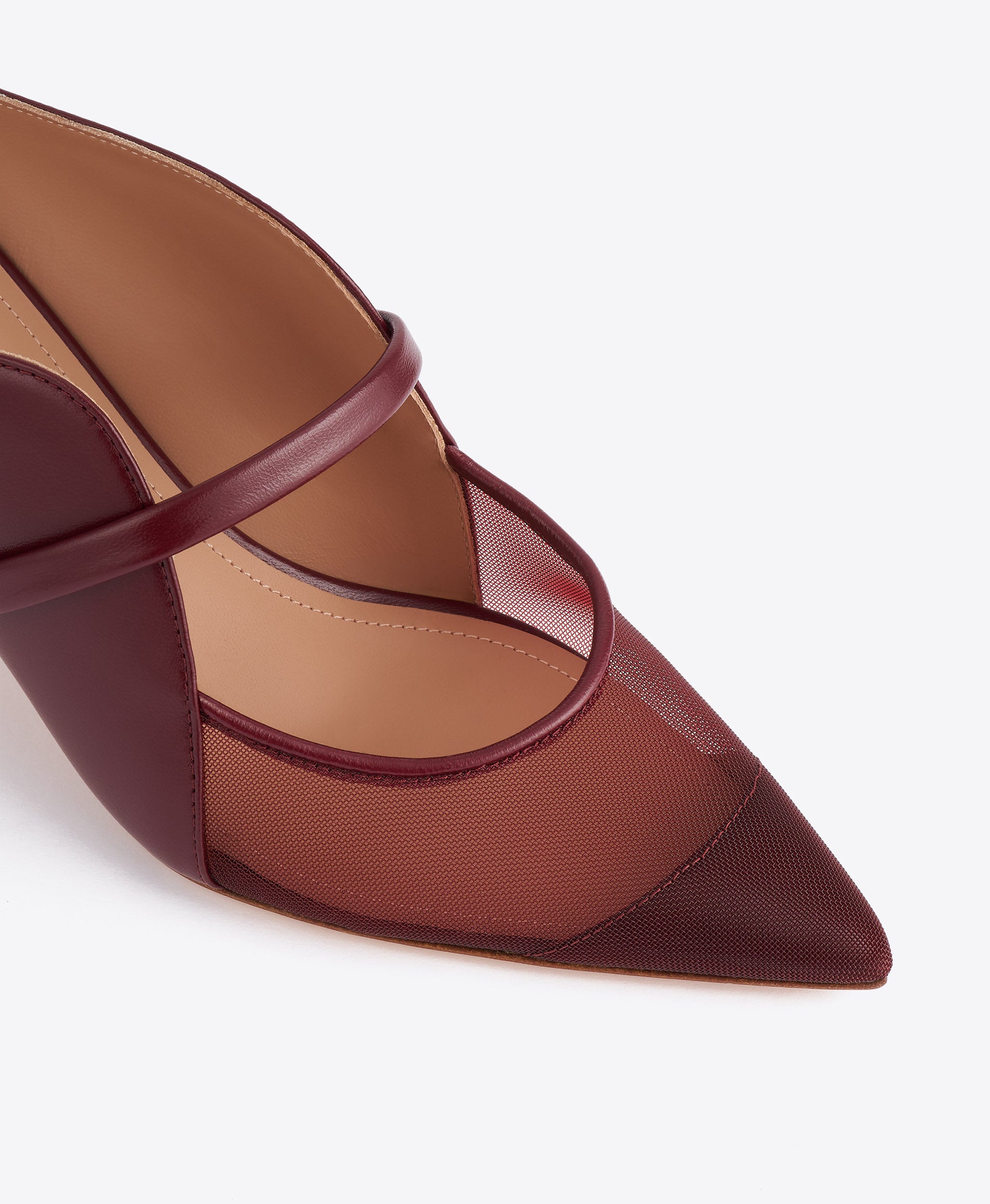 Maureen Arc 45 Burgundy Leather Mules | Malone Souliers