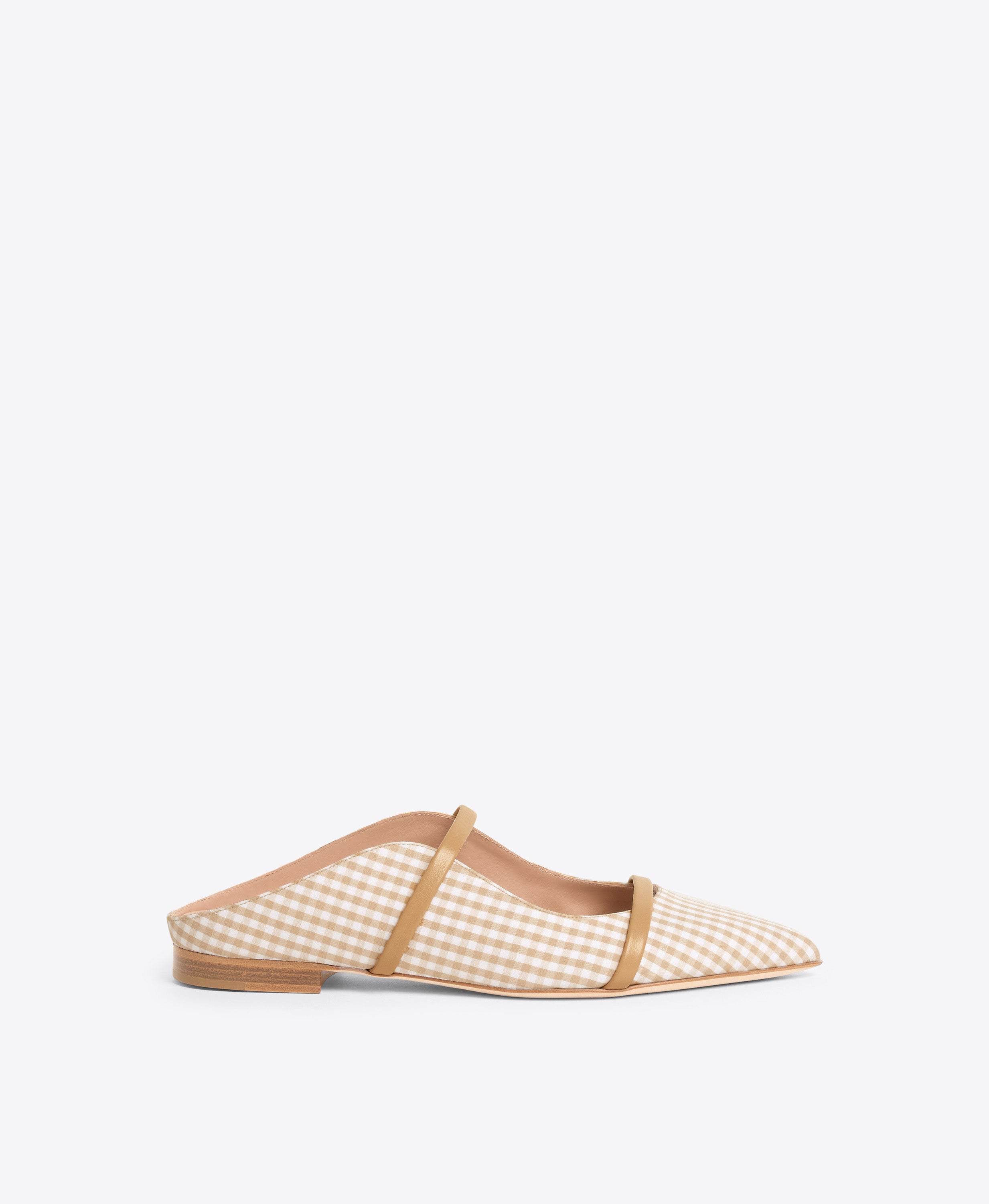 Maureen Gingham Flat Mules