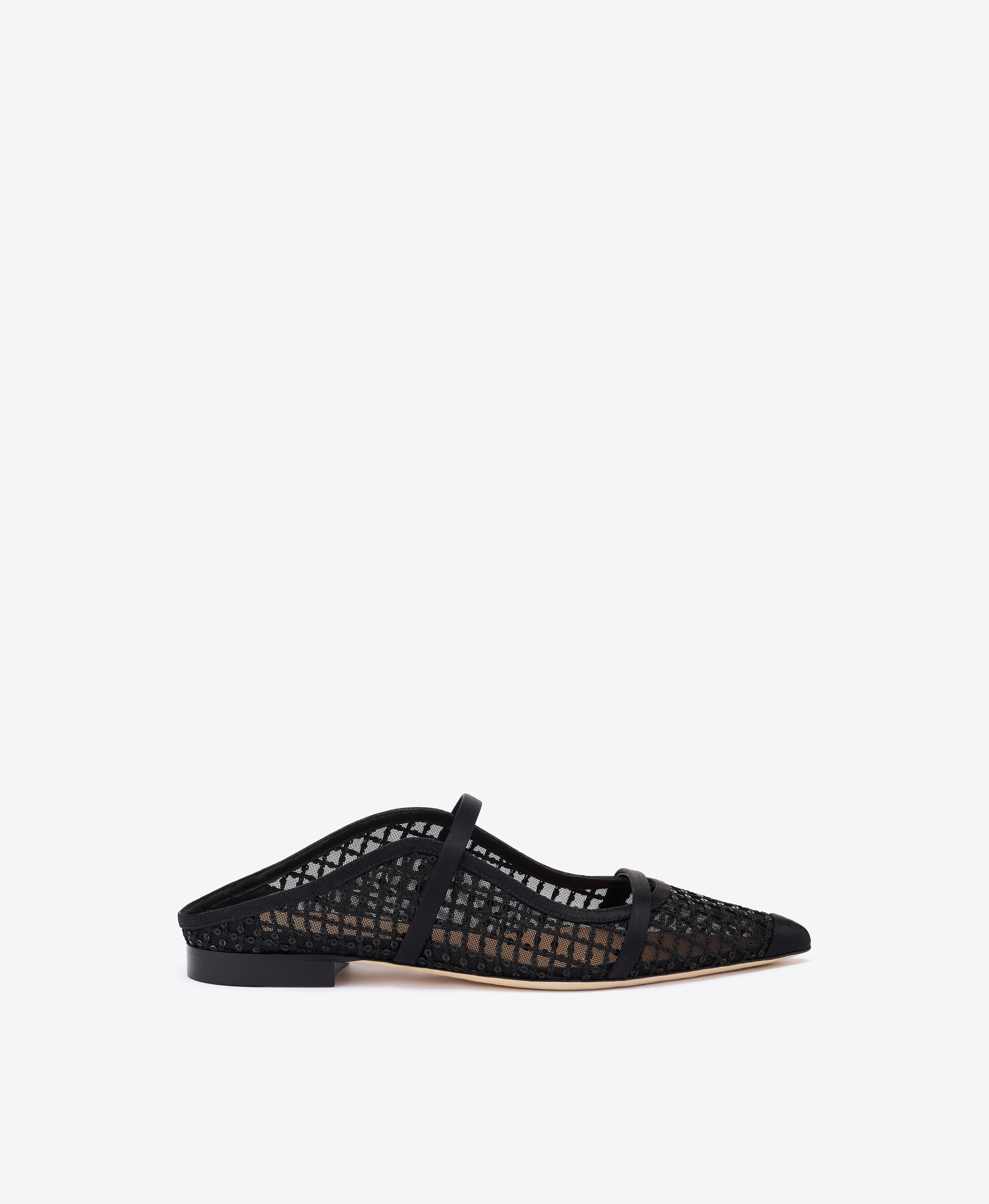 Maureen Sequin Mesh Flat Mules