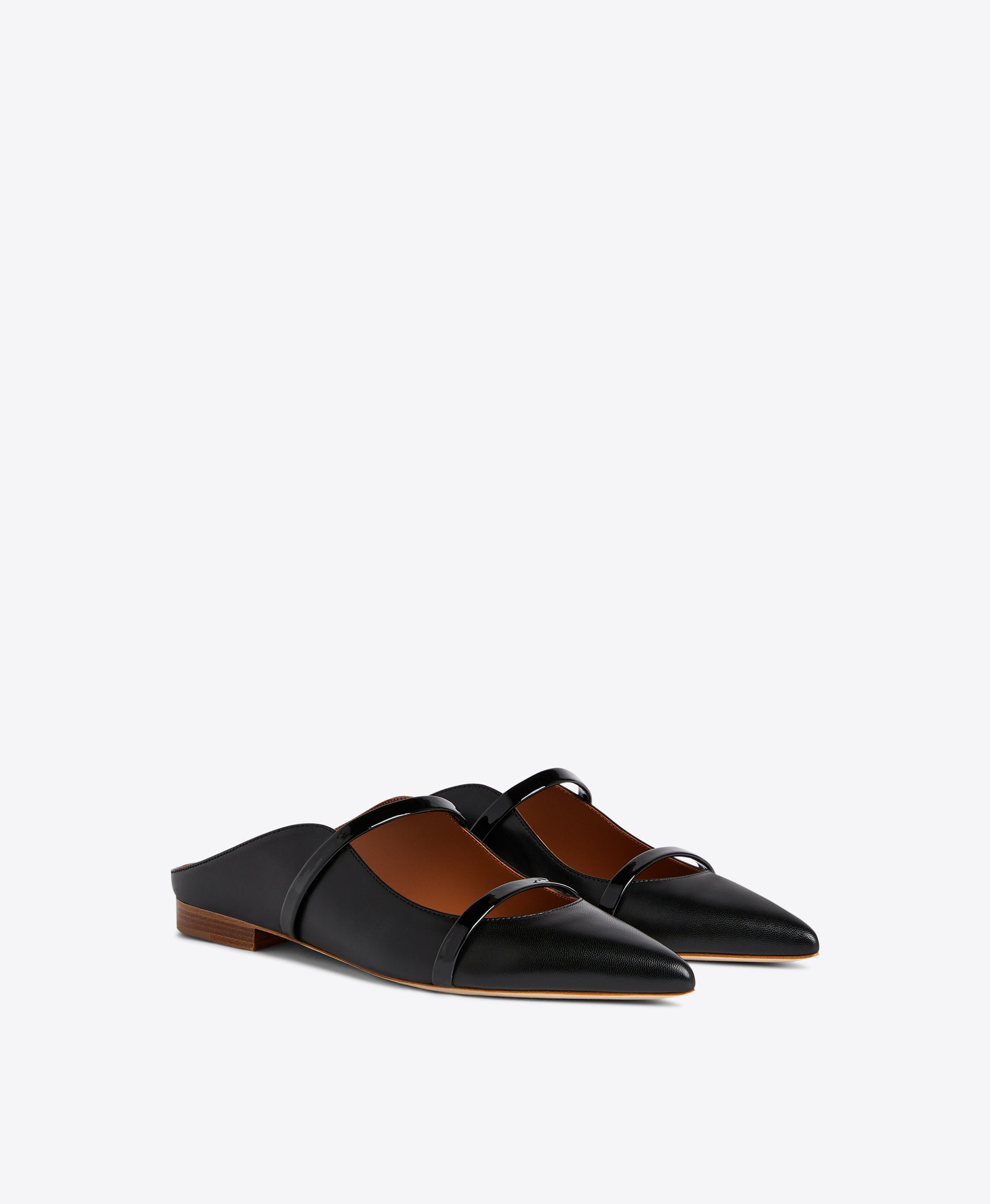 FLAT MULE IN BLACK LAMBSKIN 983818