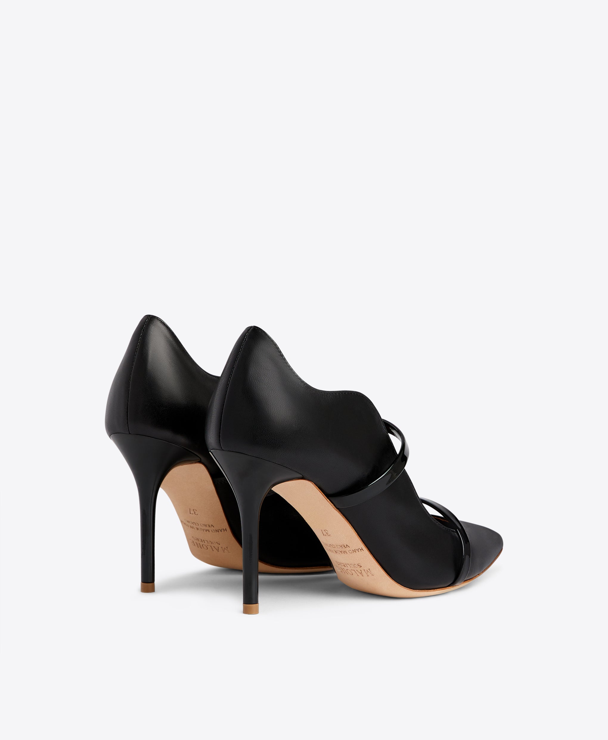 Malone Souliers Maureen 85 Black Leather Heeled Pumps