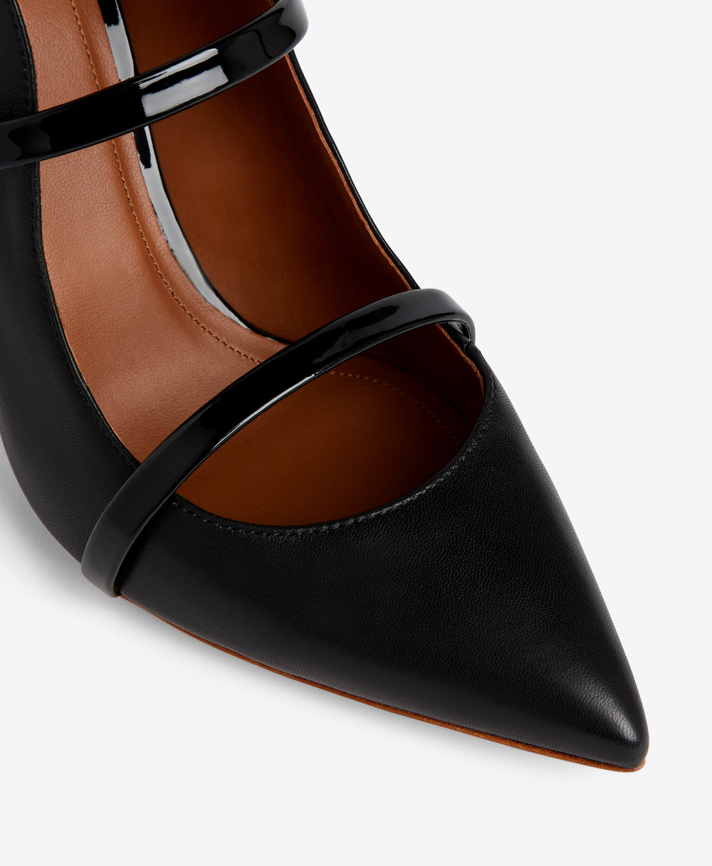 Malone Souliers Maureen 85 Black Leather Heeled Pumps