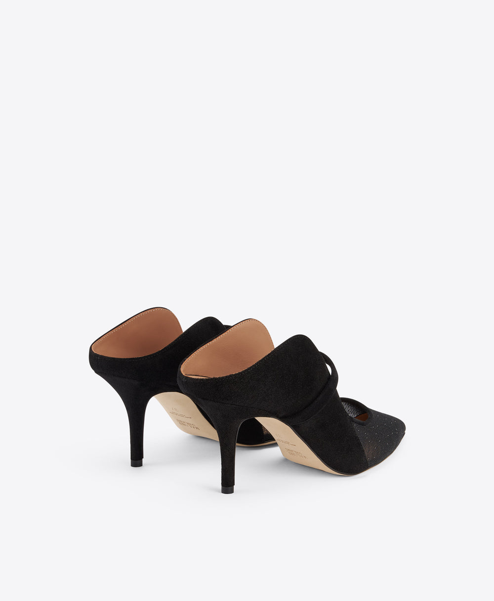 Maureen Arc 70 Black Suede Mules