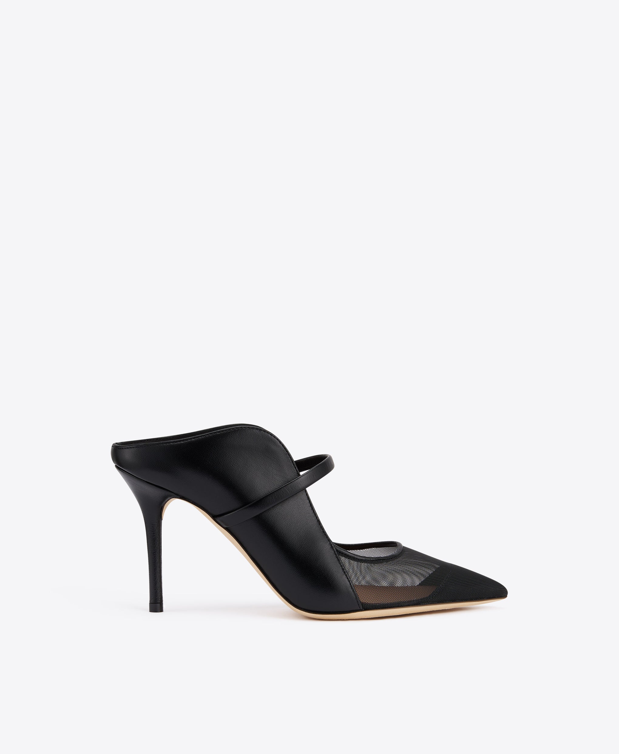 Maureen Arc 85 Black Leather Mules