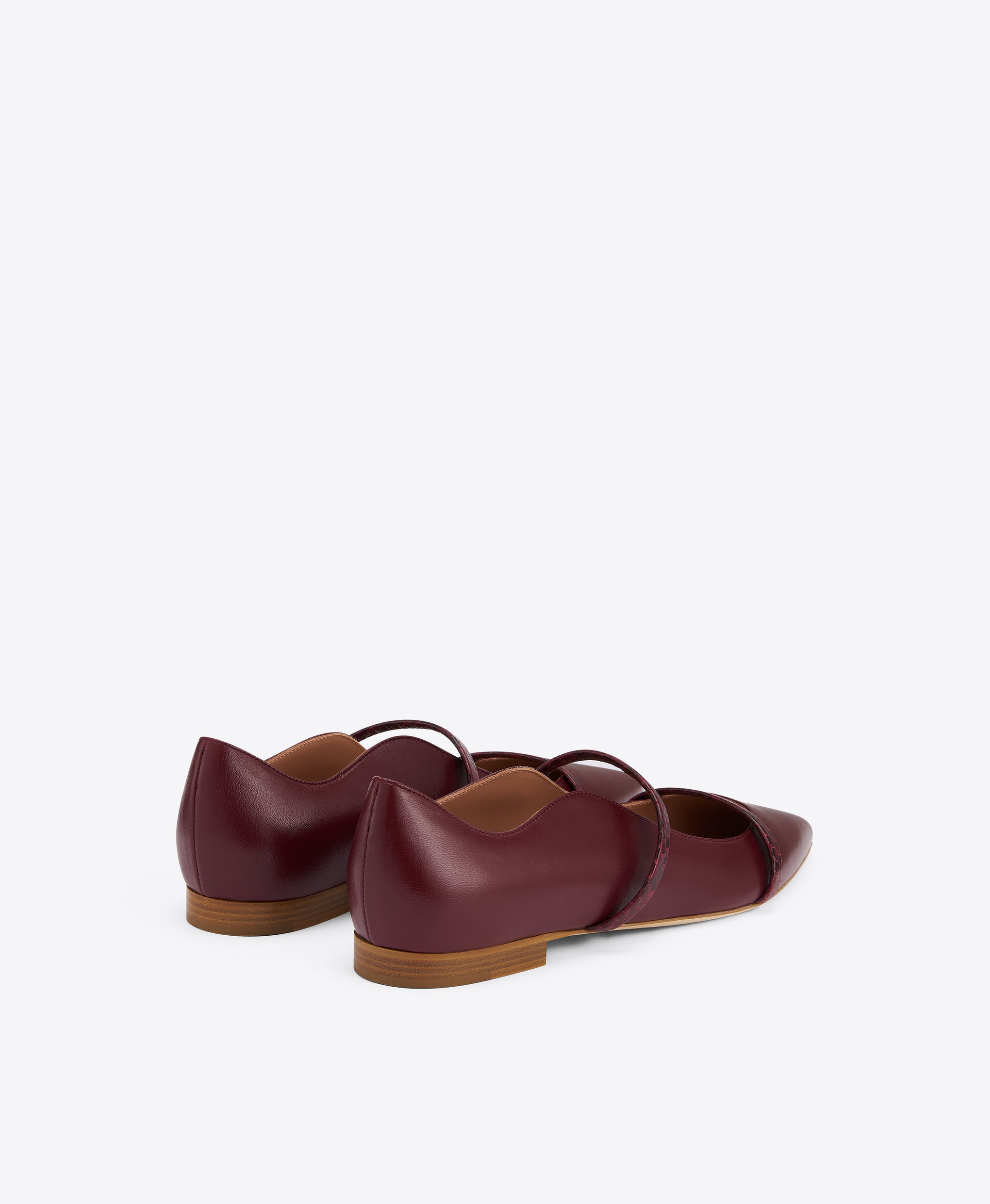 Maureen Red Leather Flat Pumps