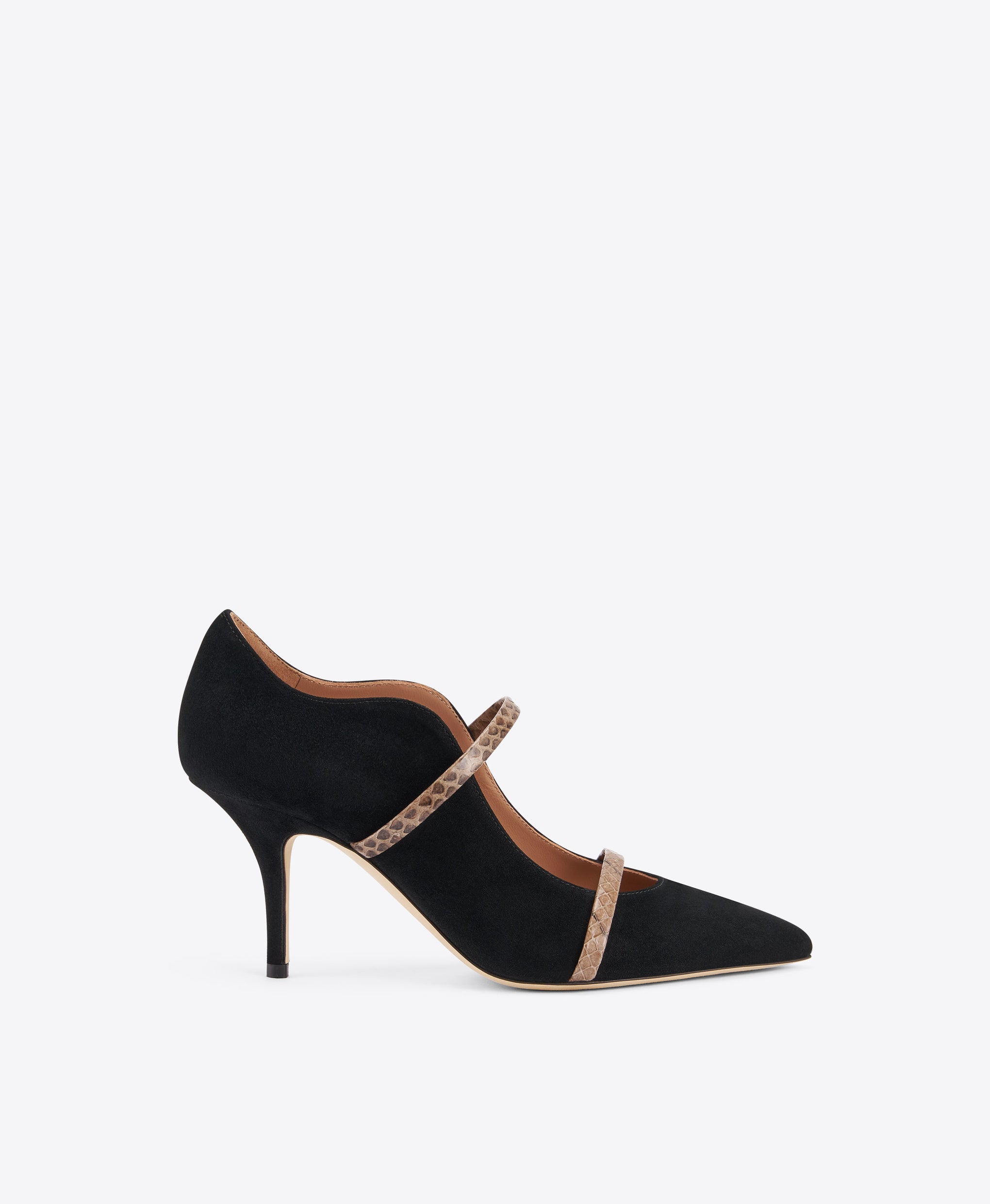 Maureen 70 Black Suede Pumps
