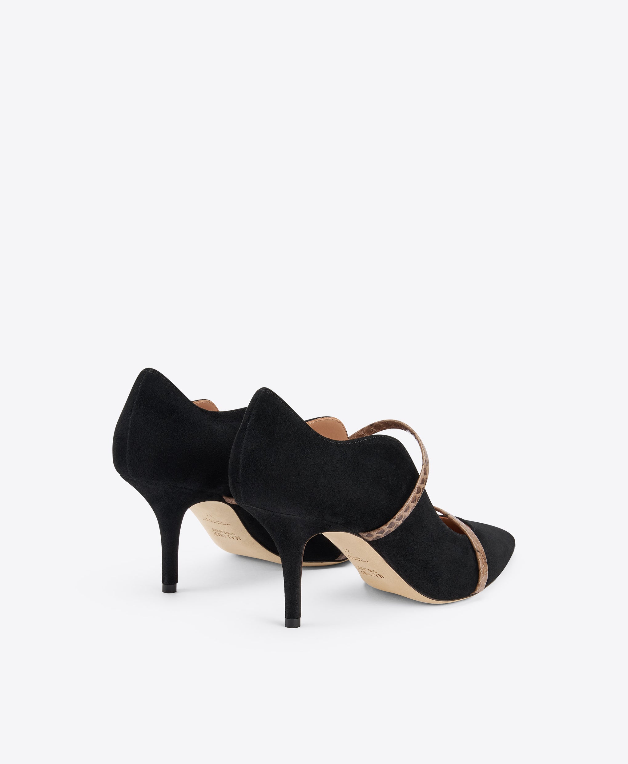 Maureen 70 Black Suede Pumps