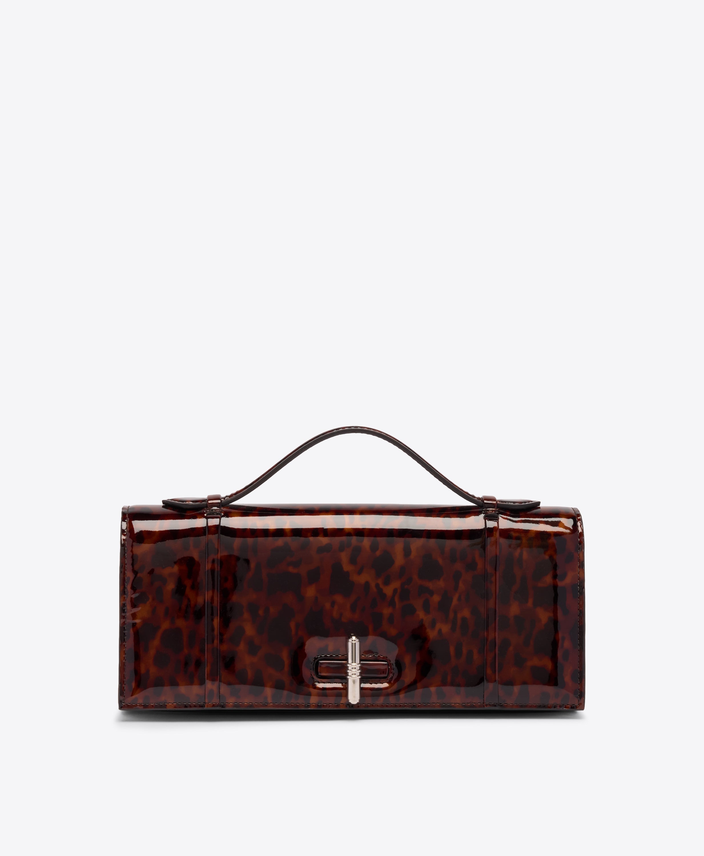 May Leopard Patent Clutch Bag Malone Souliers