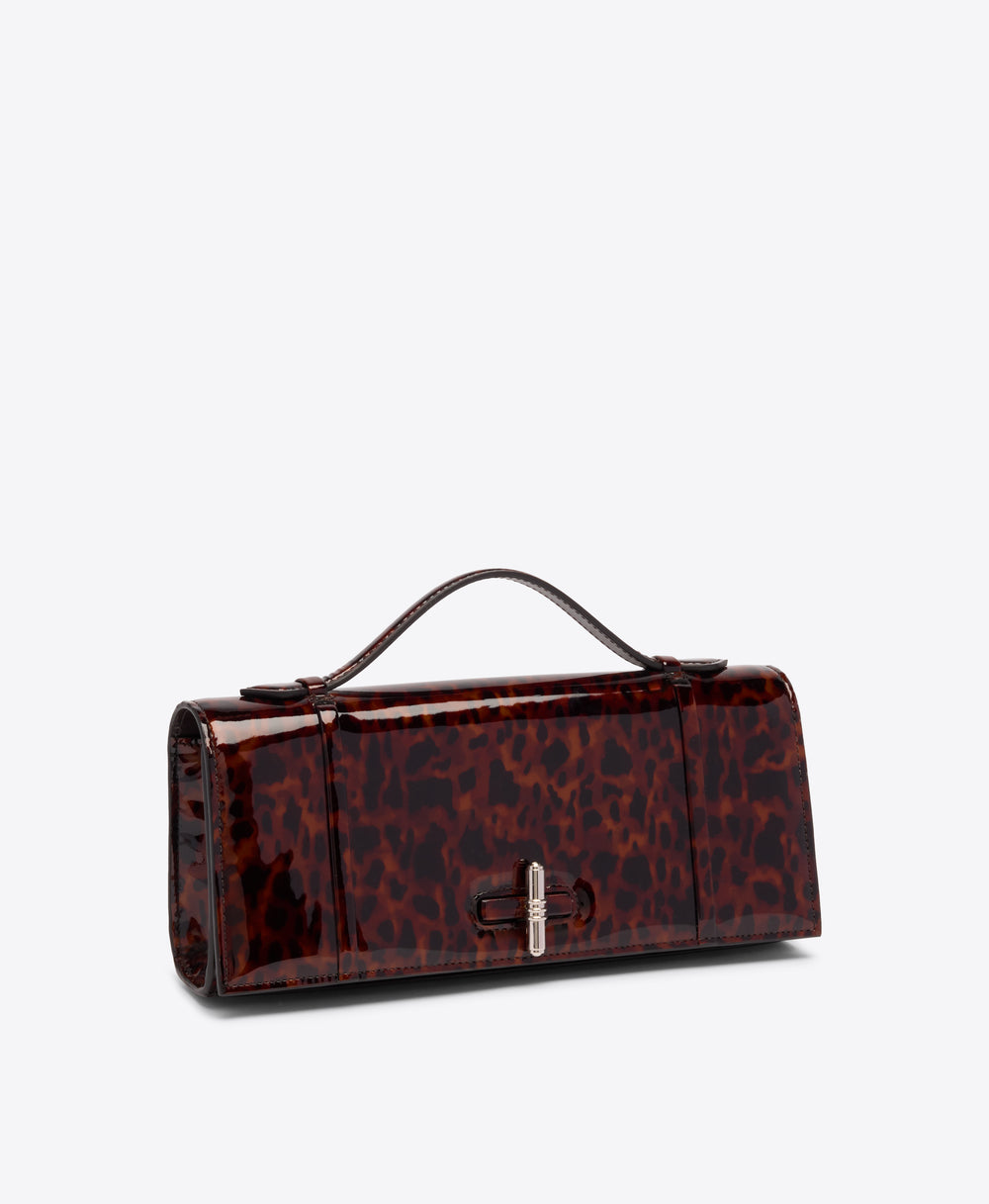May Leopard Patent Clutch Bag Malone Souliers
