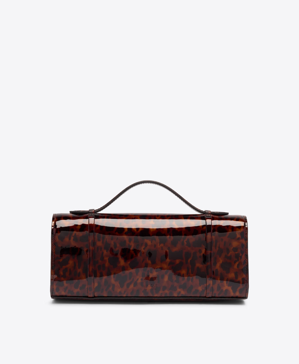 May Leopard Patent Clutch Bag Malone Souliers