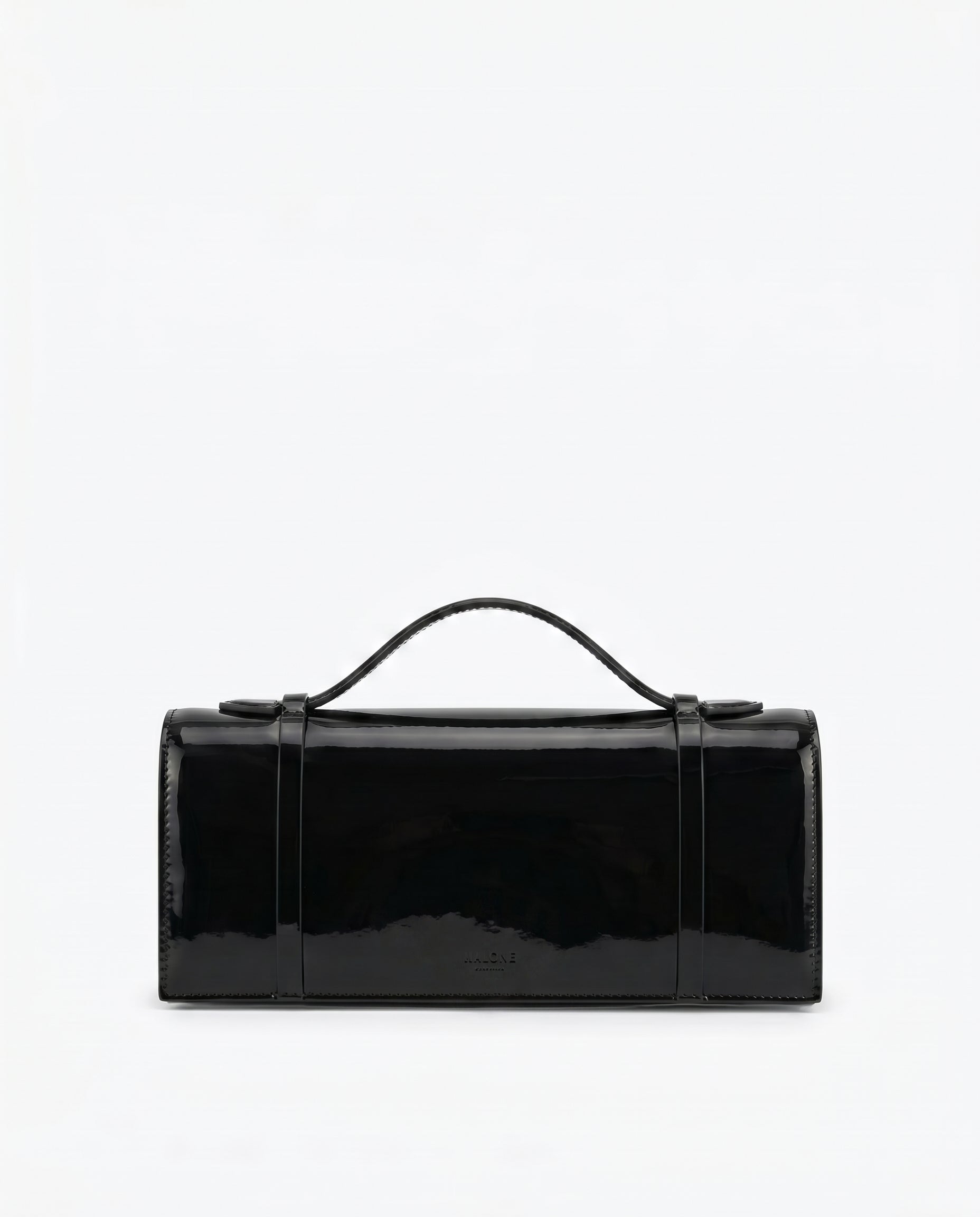 May Black Leather Clutch Bag Malone Souliers