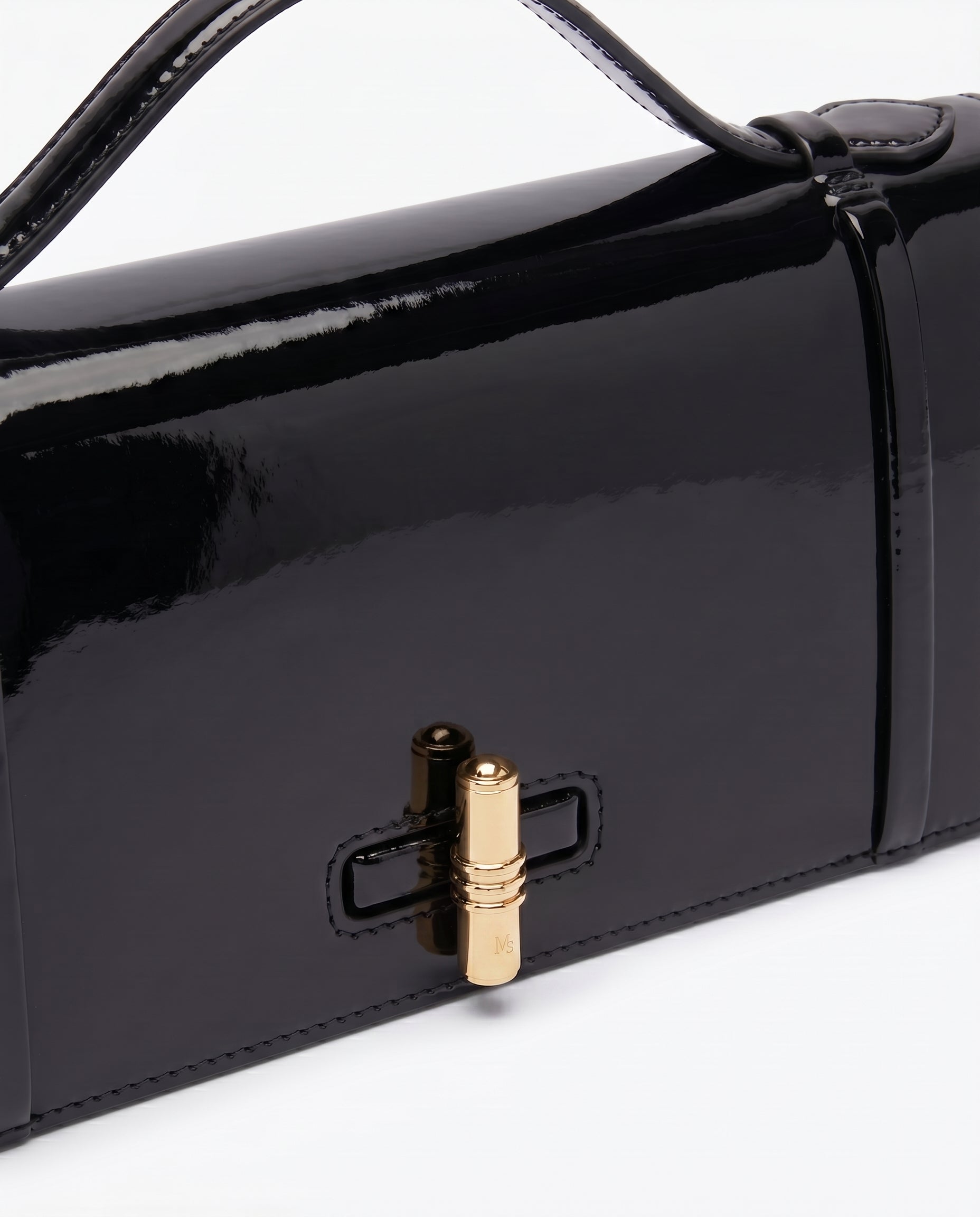 May Black Leather Clutch Bag Malone Souliers
