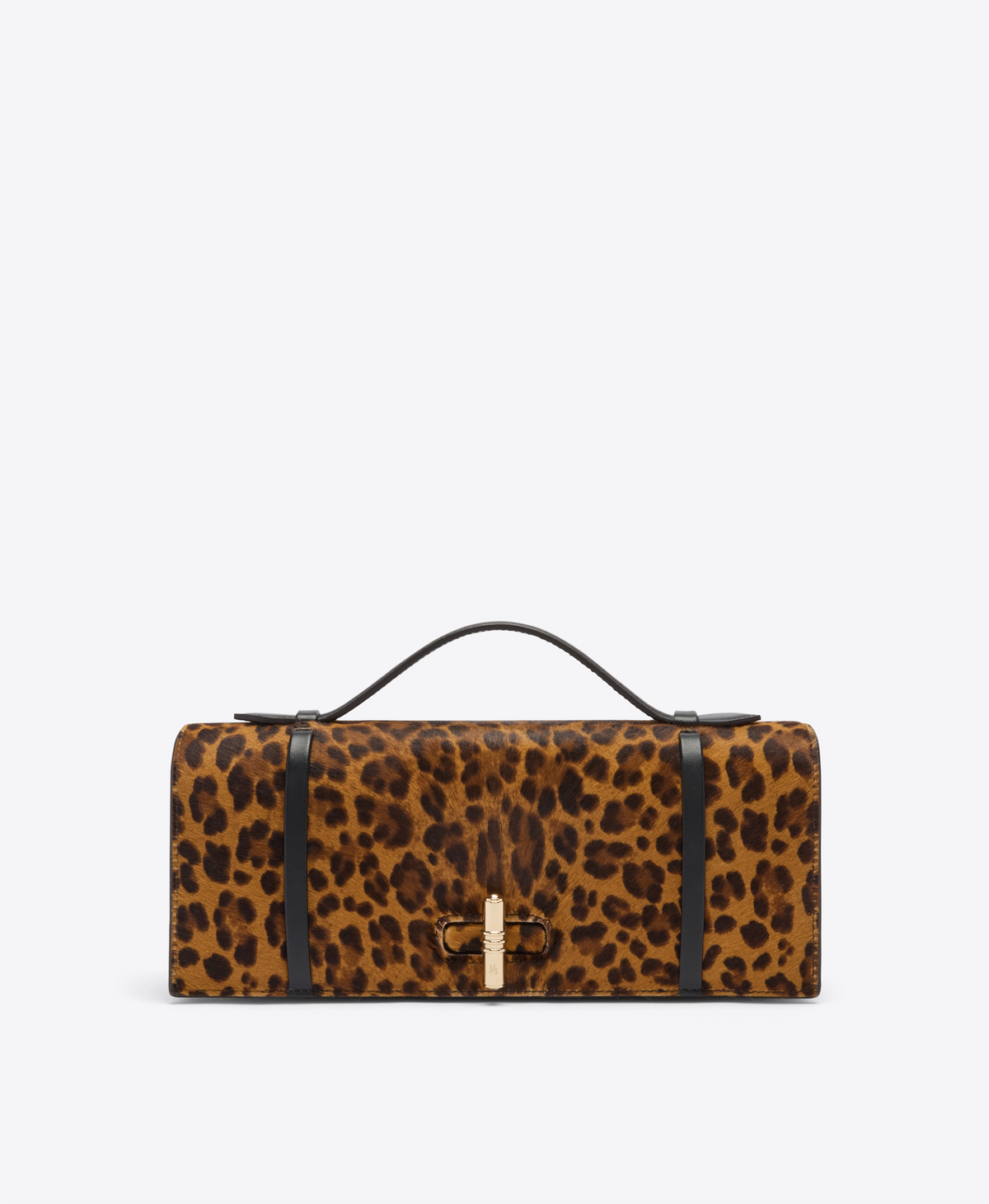 May Leopard Calf Hair Clutch Bag