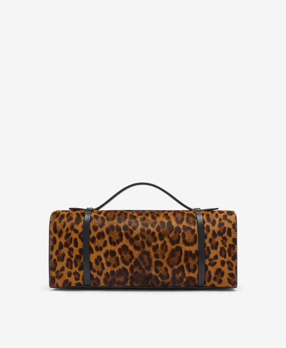 May Brown Leopard Clutch Bag Malone Souliers